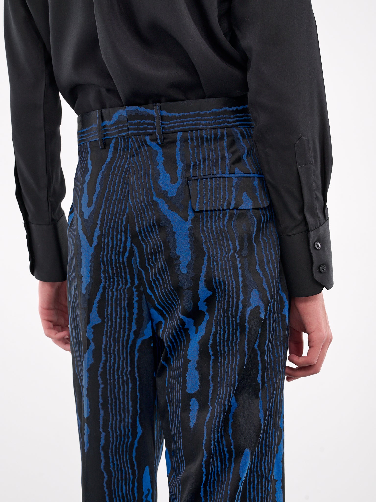 Abstract Trousers (303WT01506-BLUE-BLACK)