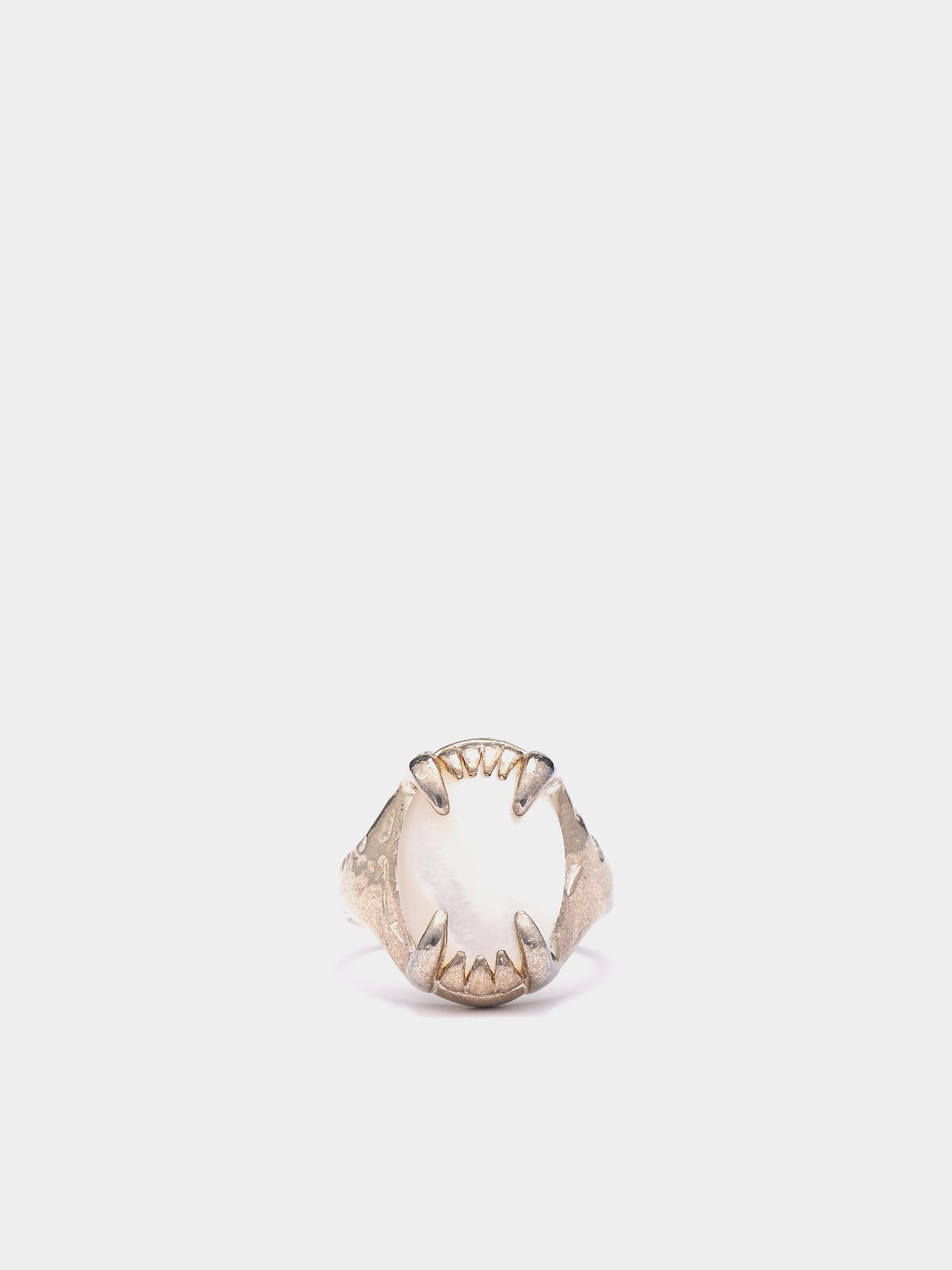 Jaw Stone Ring (SH-01-RIB-56-SILVER)