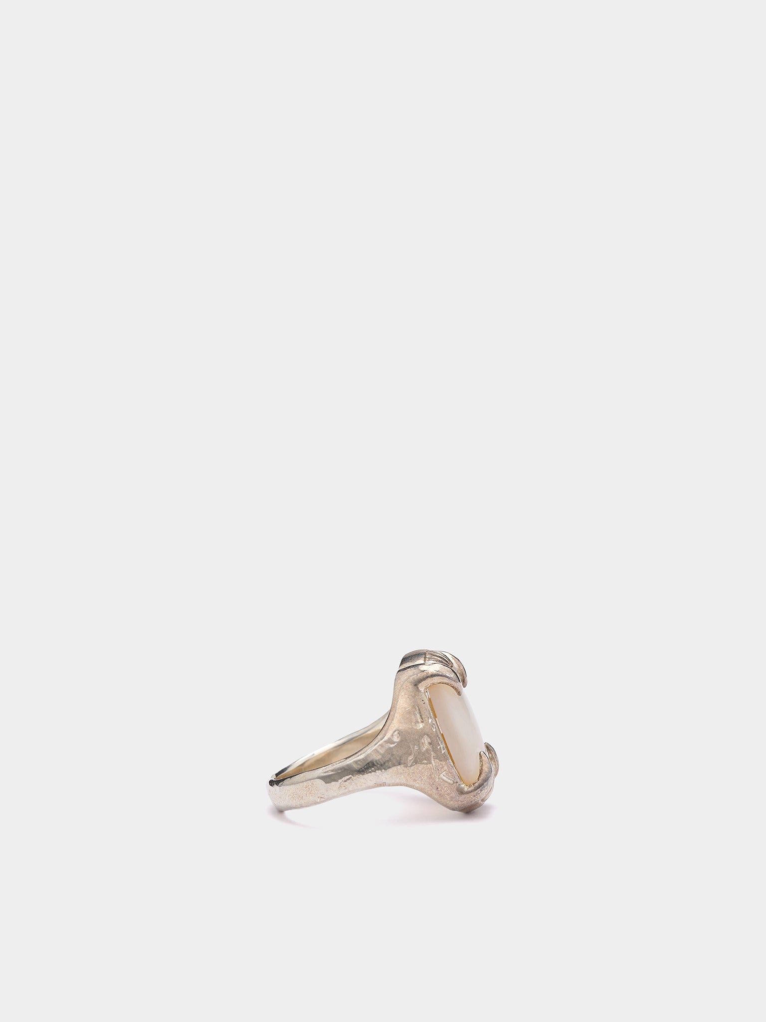 Jaw Stone Ring (SH-01-RIB-56-SILVER)