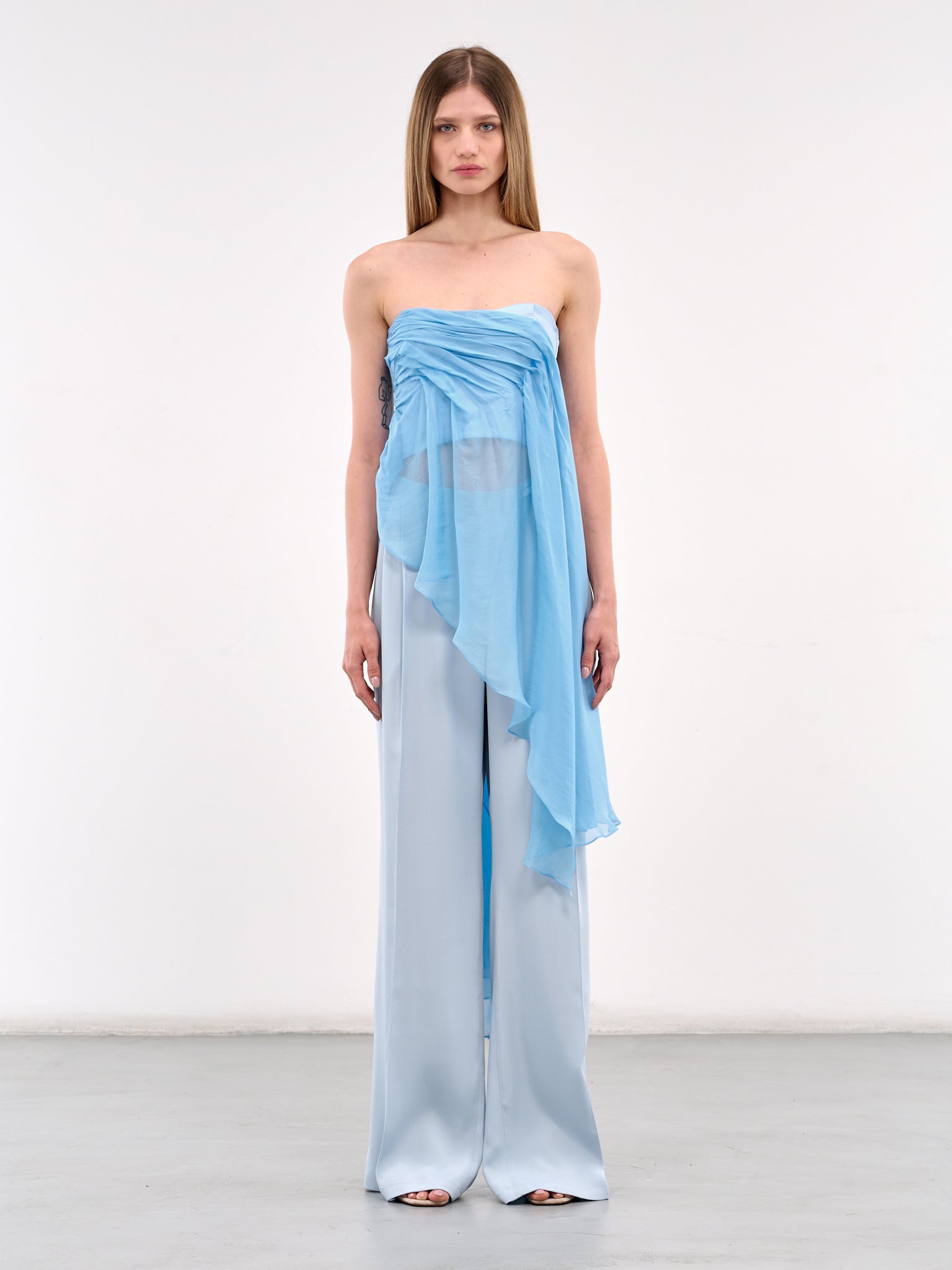 Draped Corset (36-LIGHT-BLUE)