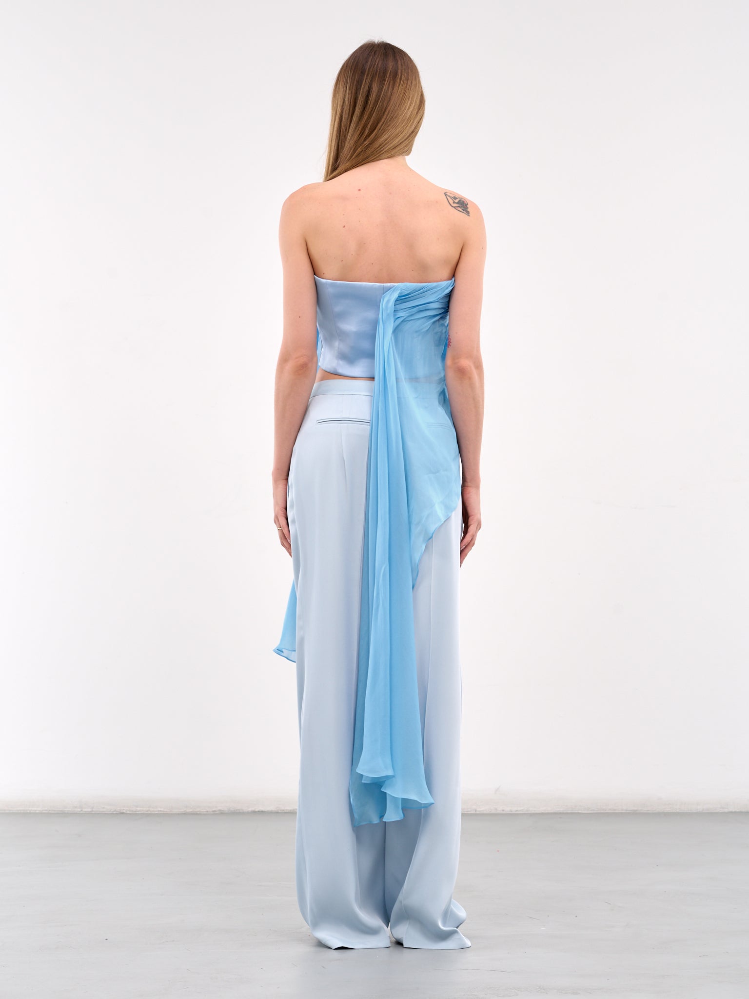 Draped Corset (36-LIGHT-BLUE)