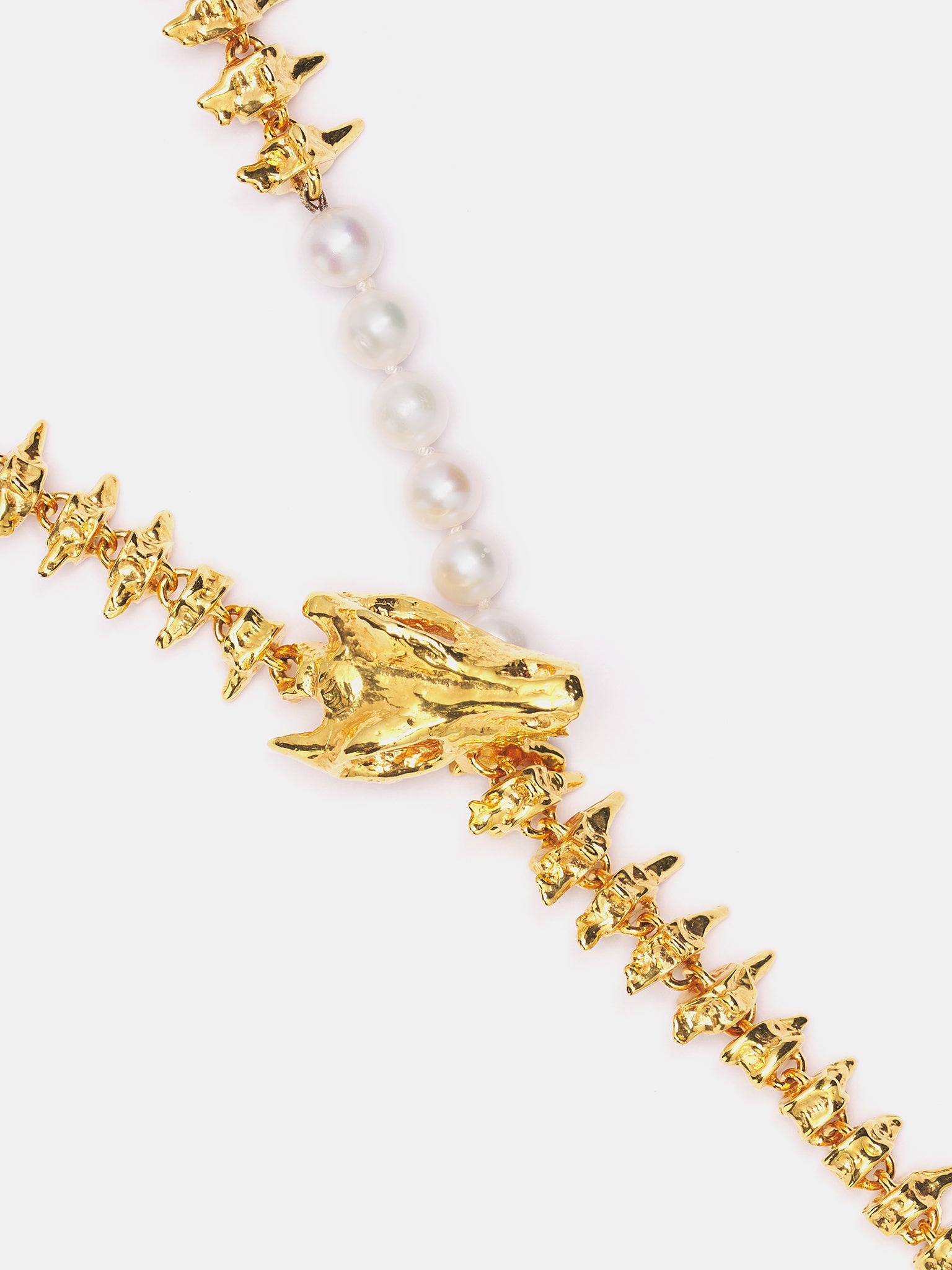 Dragon Pearl Necklace (DRAGON-PEARL-GOLD-PLATED-SILVE)