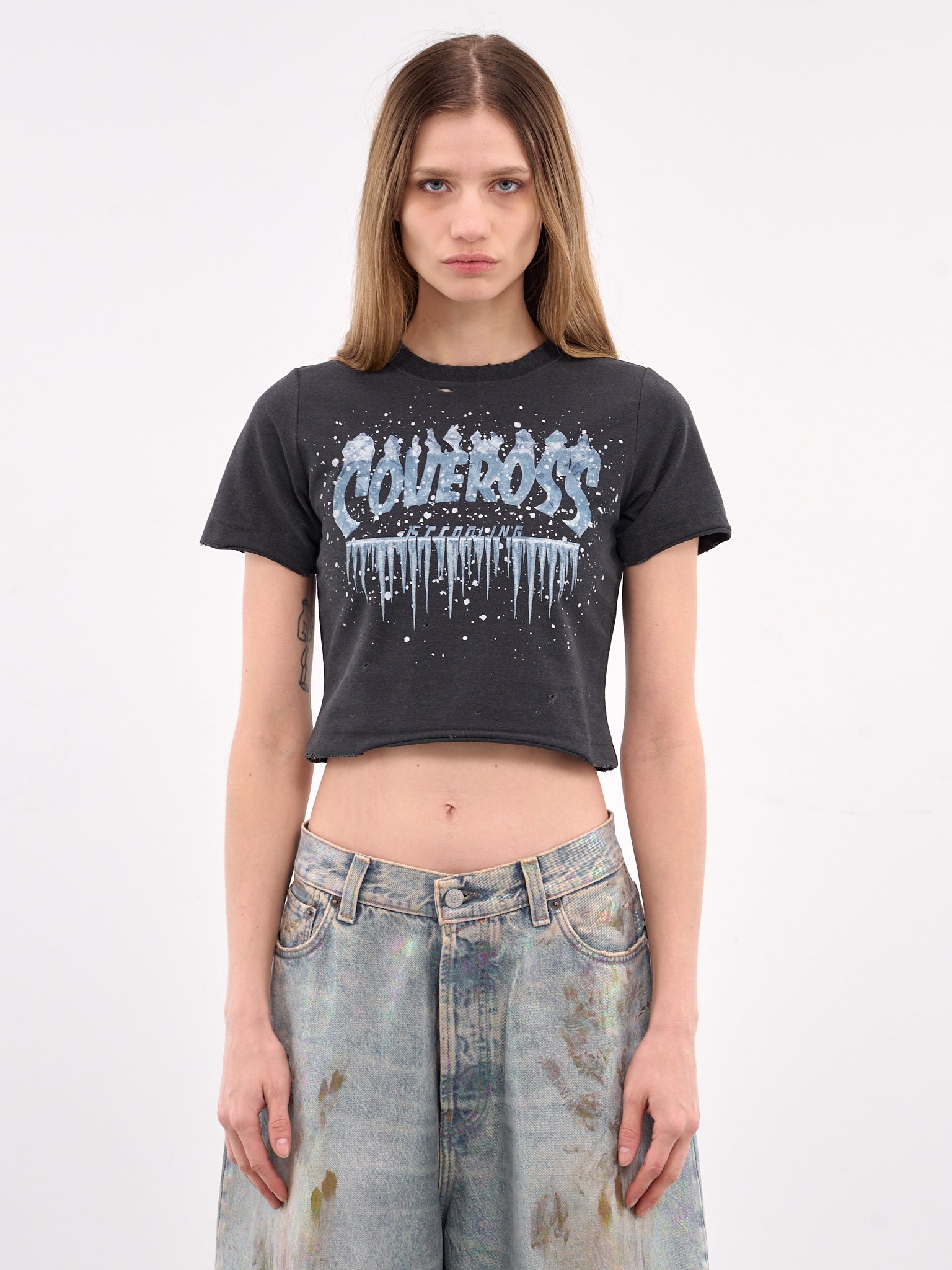 DOUBLET Graphic Crop Tee | H. Lorenzo - front