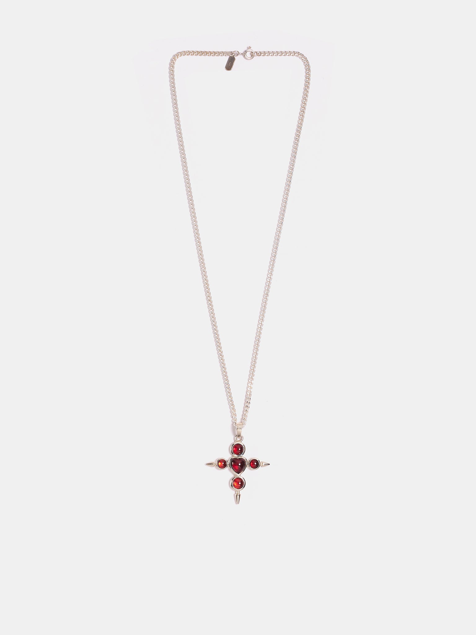 Empress Garnet Necklace (EMPRESS-GARNET-SILVER-RED)