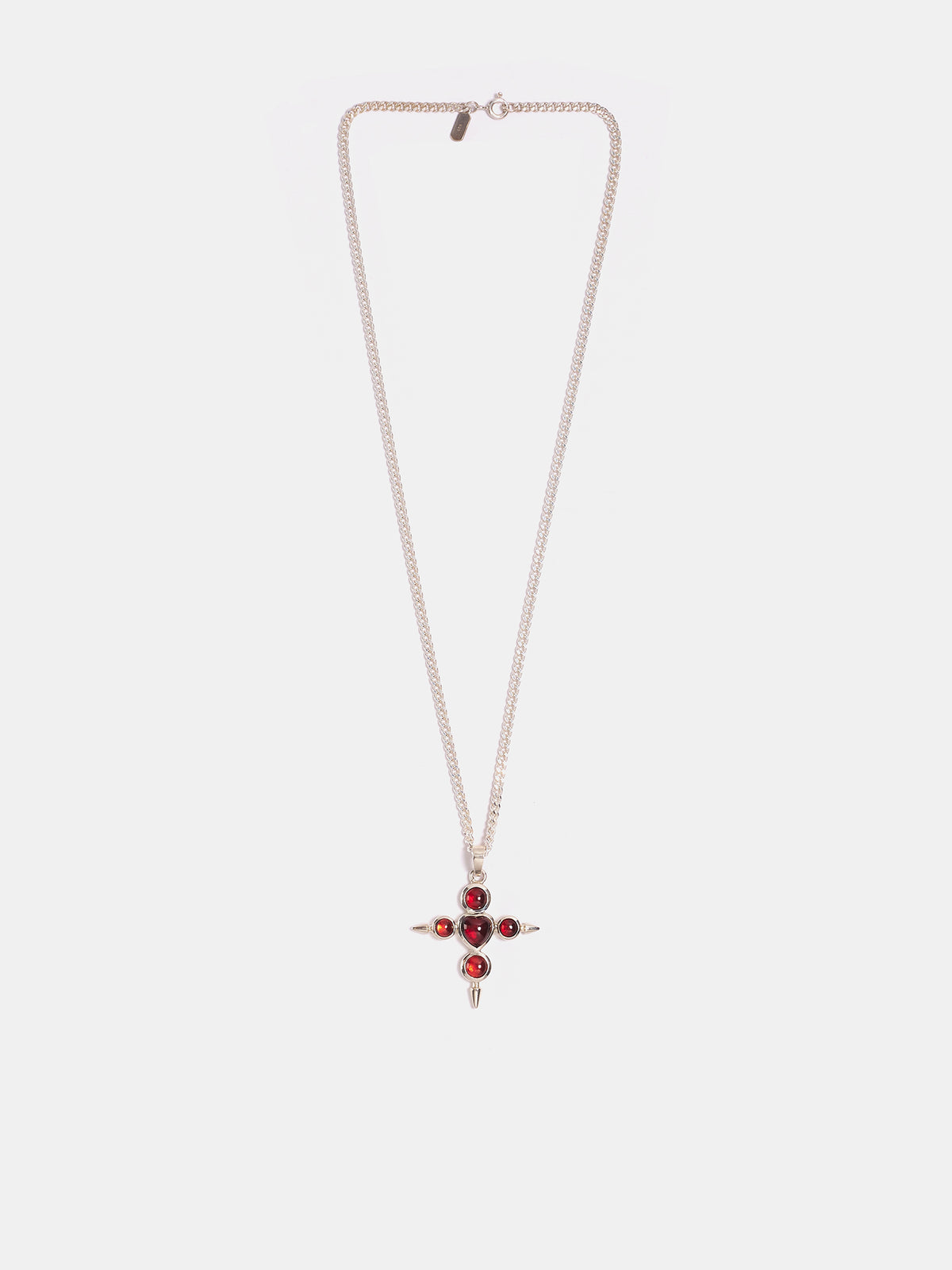 Empress Garnet Necklace (EMPRESS-GARNET-SILVER-RED)