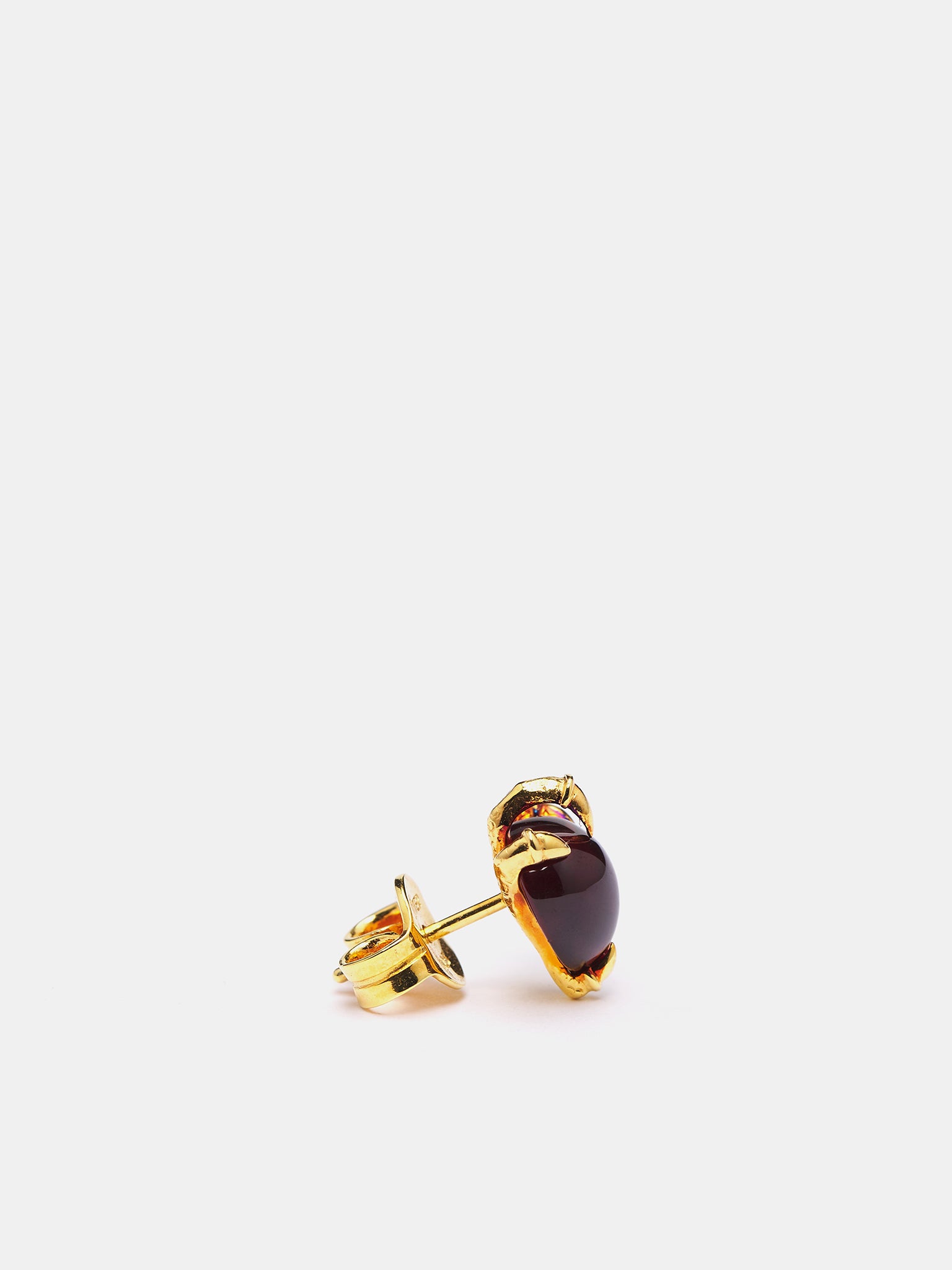 Claw Stud Earring (CLAW-STUD-GOLD-PLATED-SILVER-R)