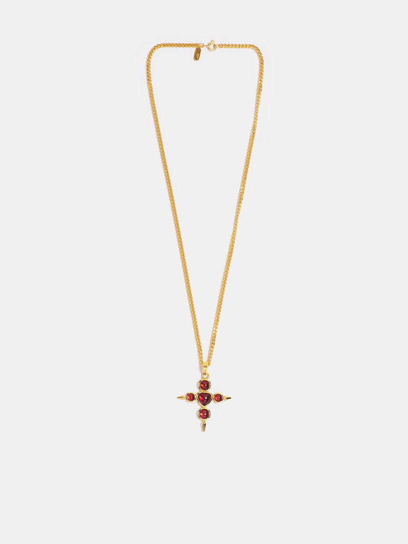 Empress Garnet Necklace (EMPRESS-GARNET-GOLD-PLATED-SIL)