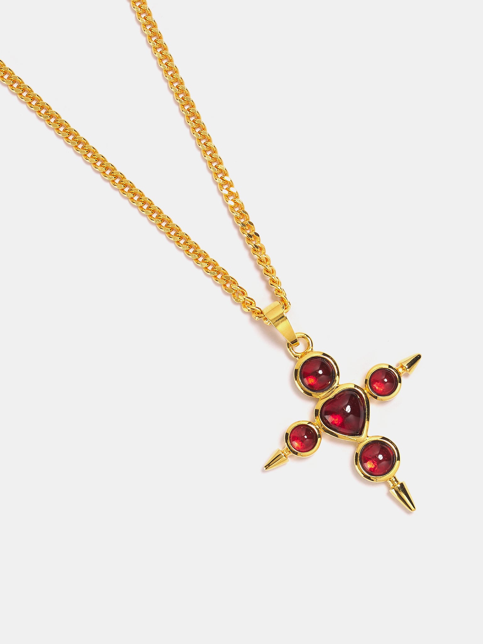 Empress Garnet Necklace (EMPRESS-GARNET-GOLD-PLATED-SIL)