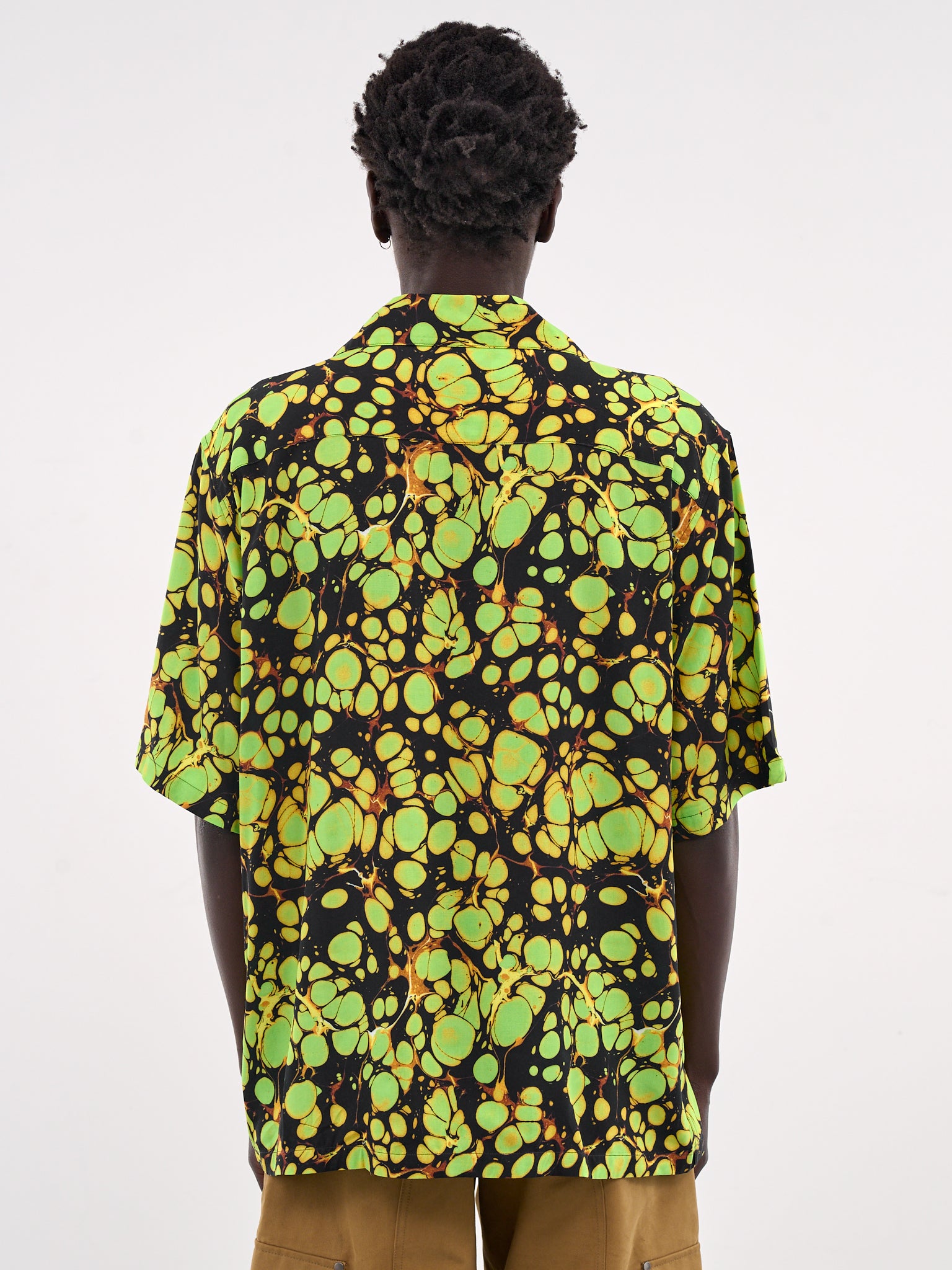 Printed Hawaiian Shirt (404WS24416-GREEN)