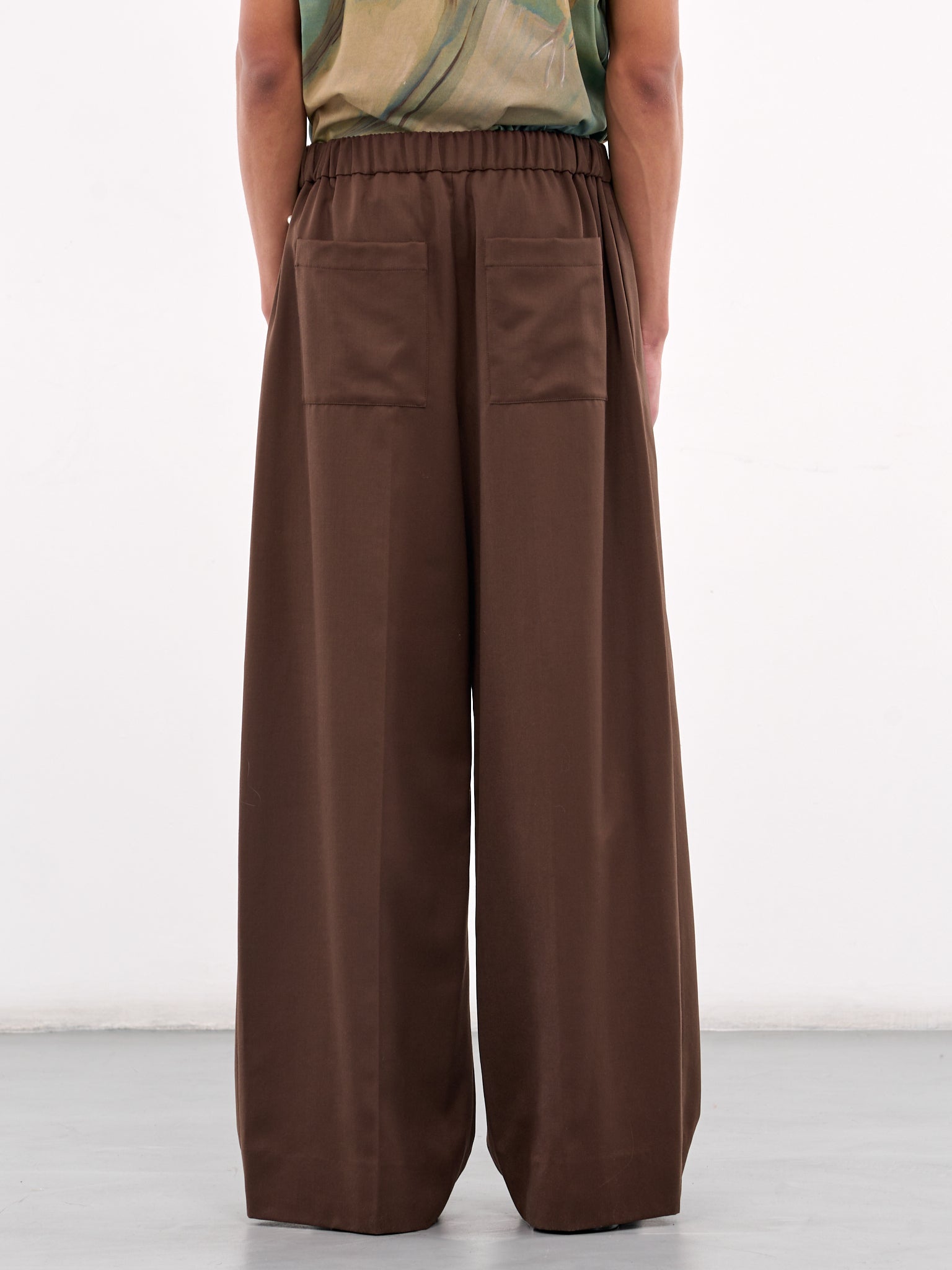 Wide Leg Drawstring Trousers (4143D-1217-CHOCOLATE)