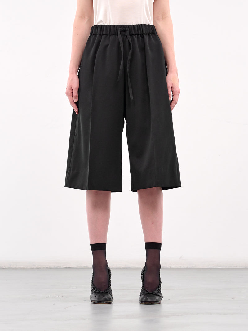 Wide Leg Long Shorts (4153-1217-SUMMER-BLACK)