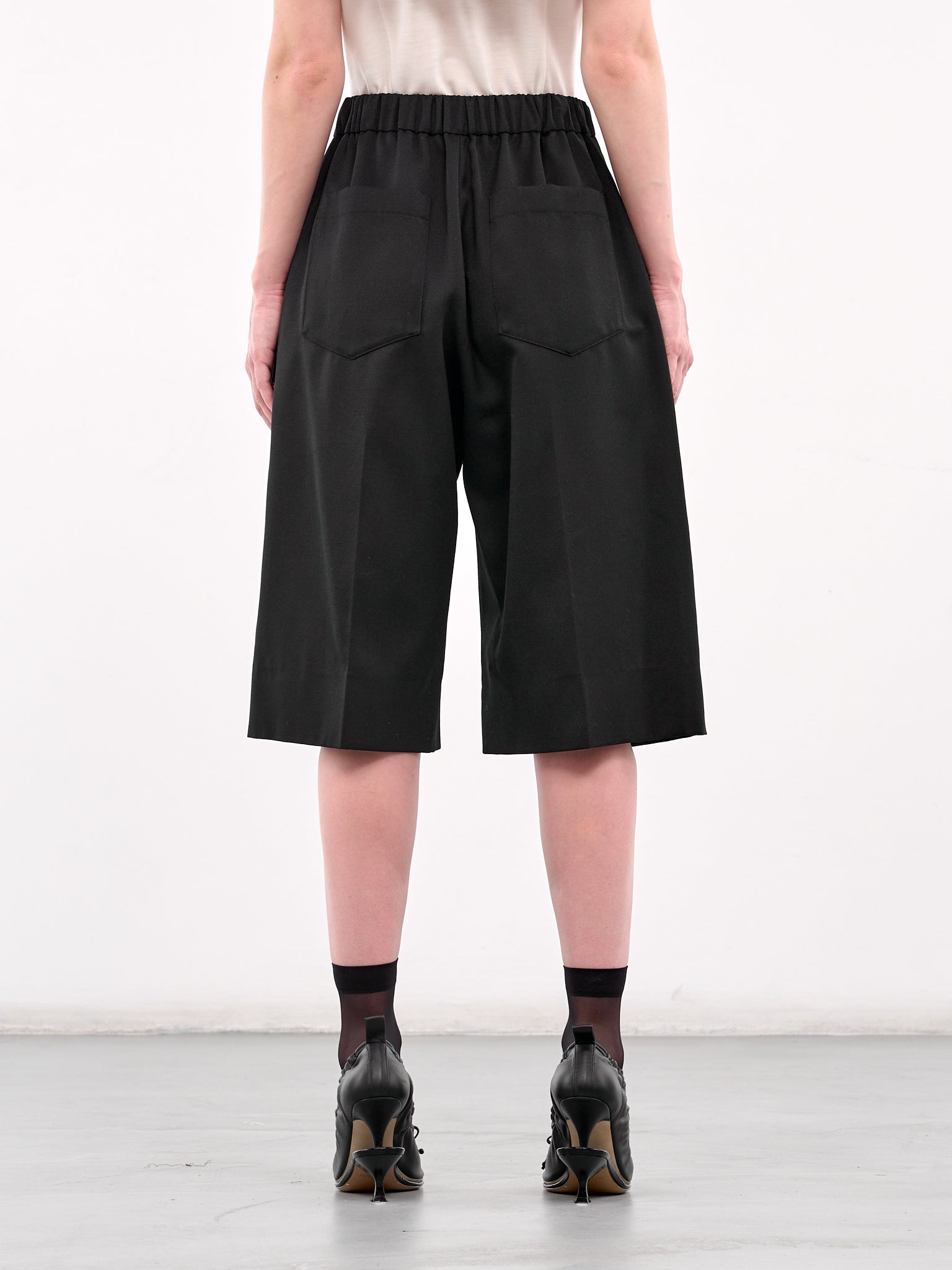 Wide Leg Long Shorts (4153-1217-SUMMER-BLACK)