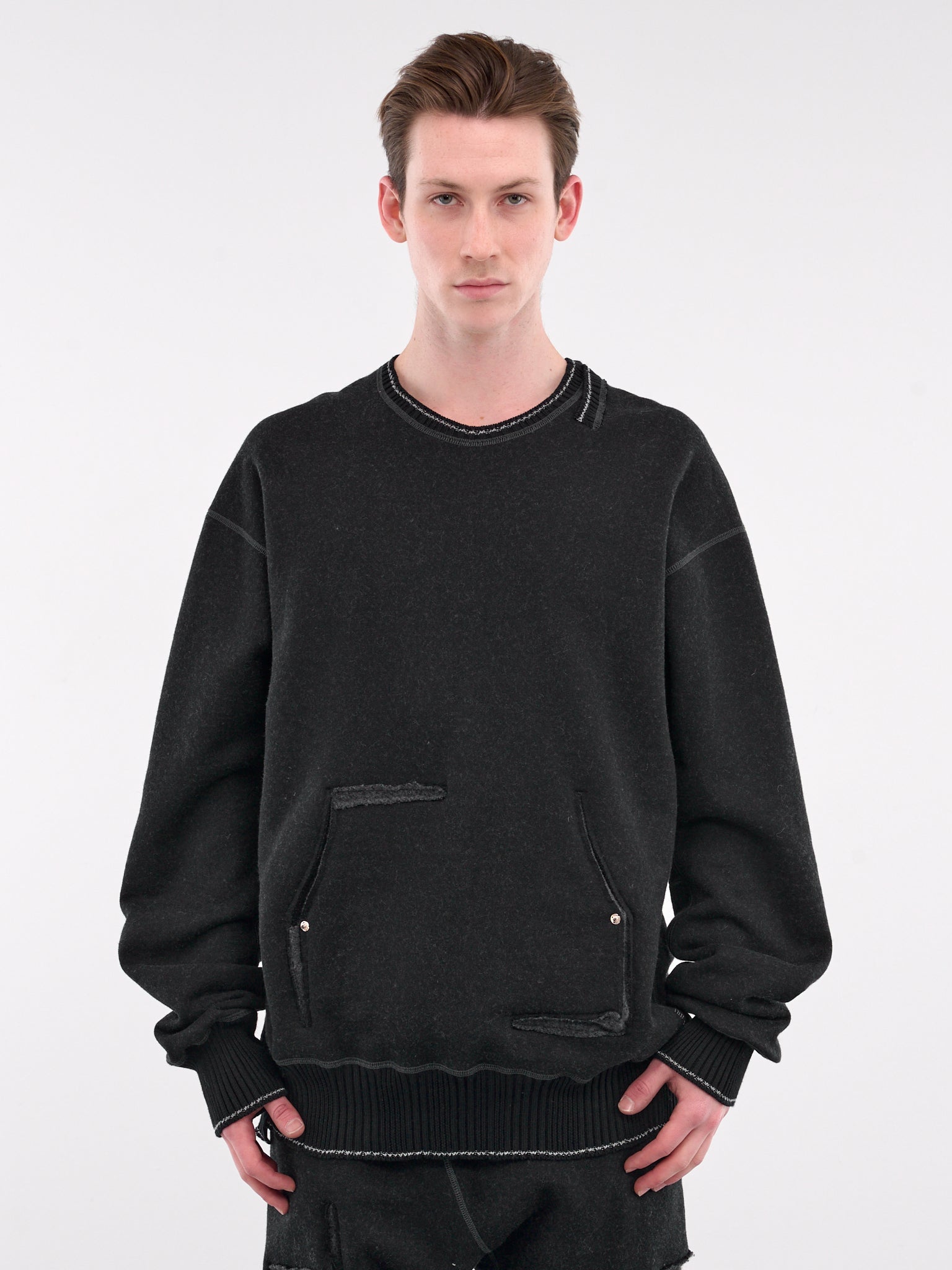 Displacement Crewneck (4507-BLACK-DARK-GREY)