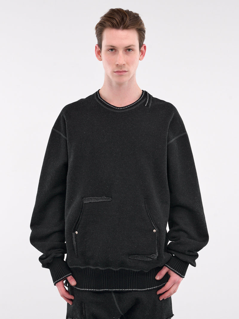 Displacement Crewneck (4507-BLACK-DARK-GREY)