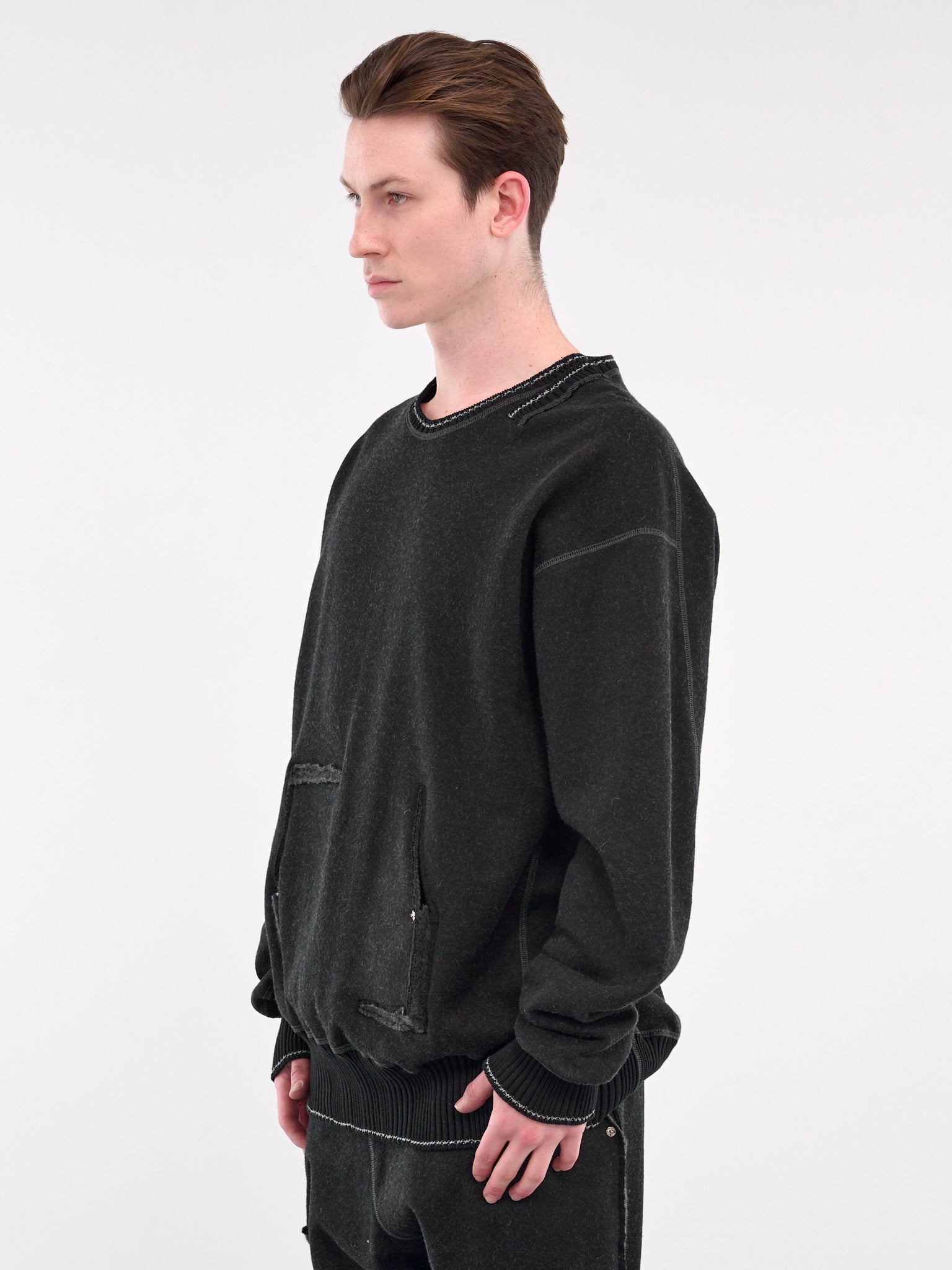 Displacement Crewneck (4507-BLACK-DARK-GREY)