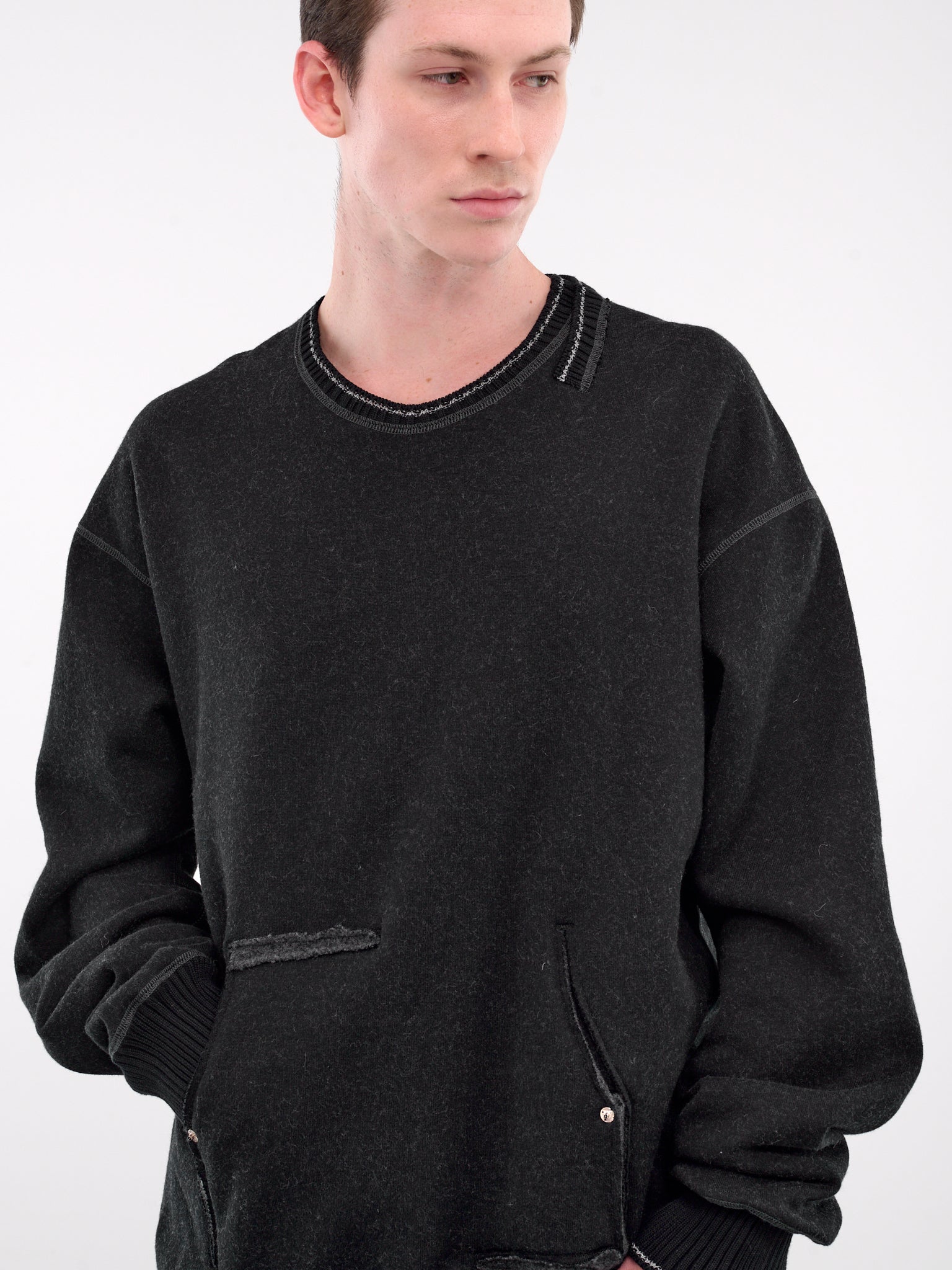 Displacement Crewneck (4507-BLACK-DARK-GREY)