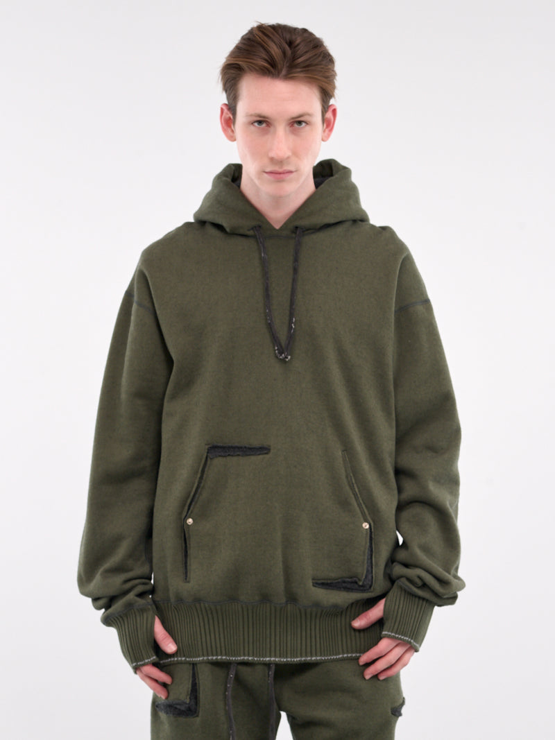 Displacement Hoodie (4871-GREEN-DARK-GREY)