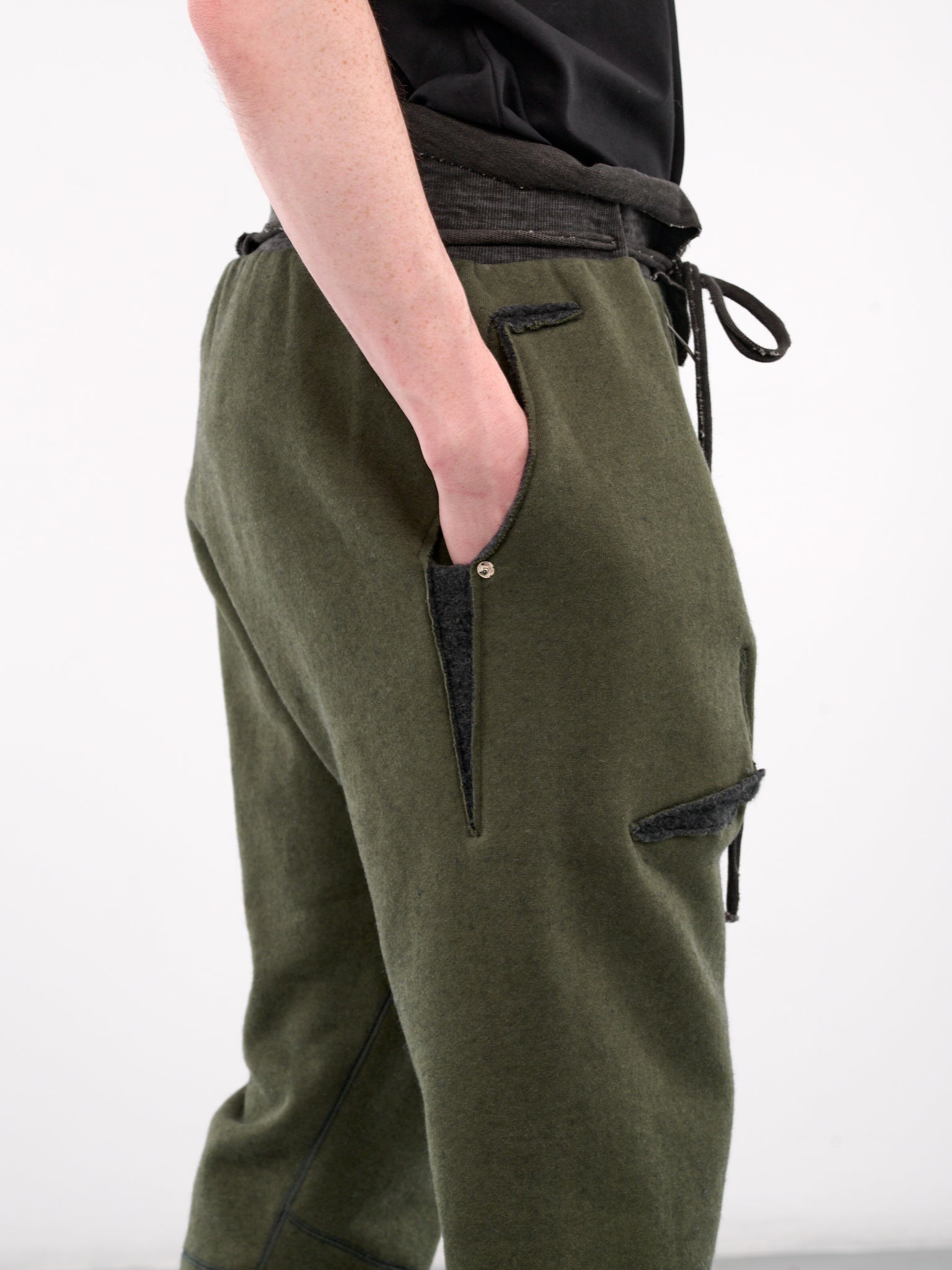 Cashmere Sweatpants (4906-GREEN-DARK-GREY)