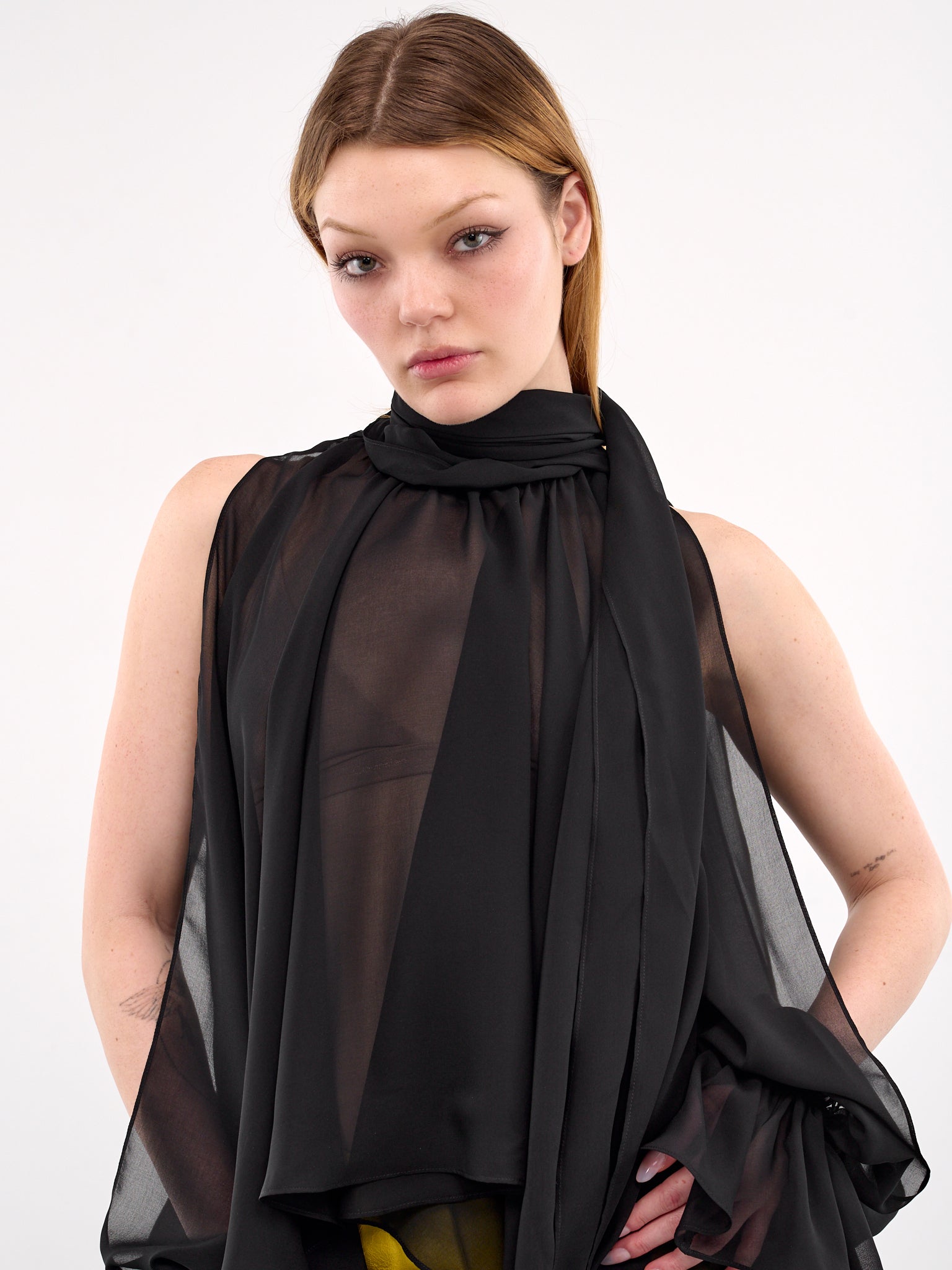 Georgette Blouse (4C151A-N0990-BLACK)