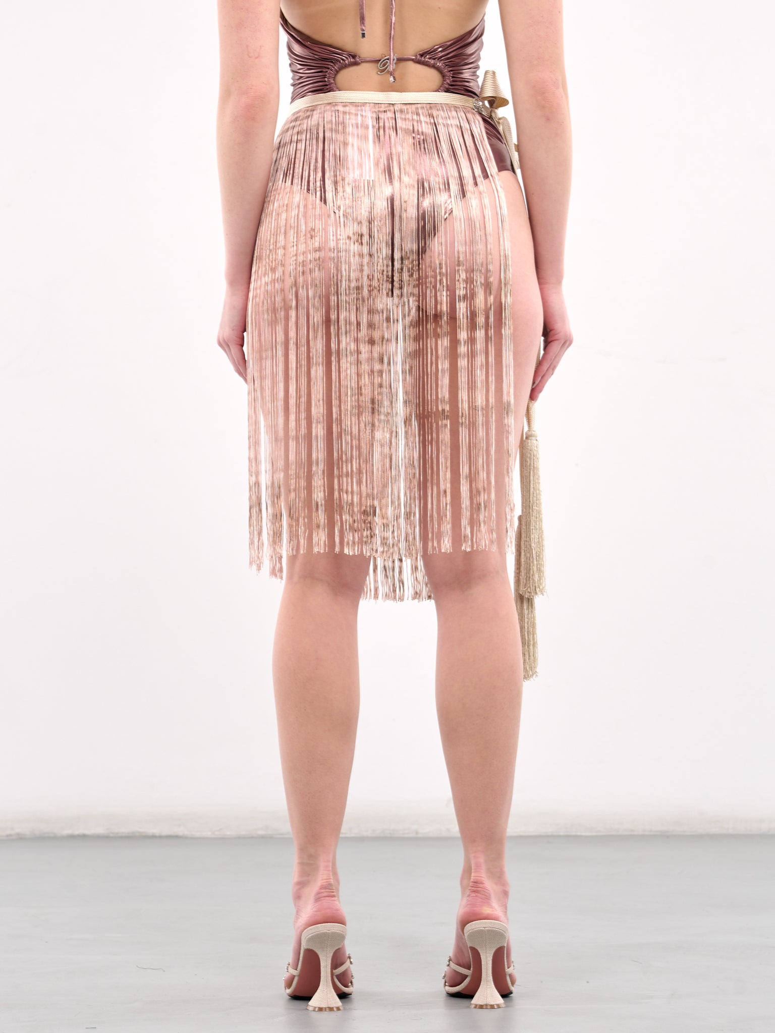 Fringe Wrap Skirt (4G057A-R1465-CHALK-BEAR)