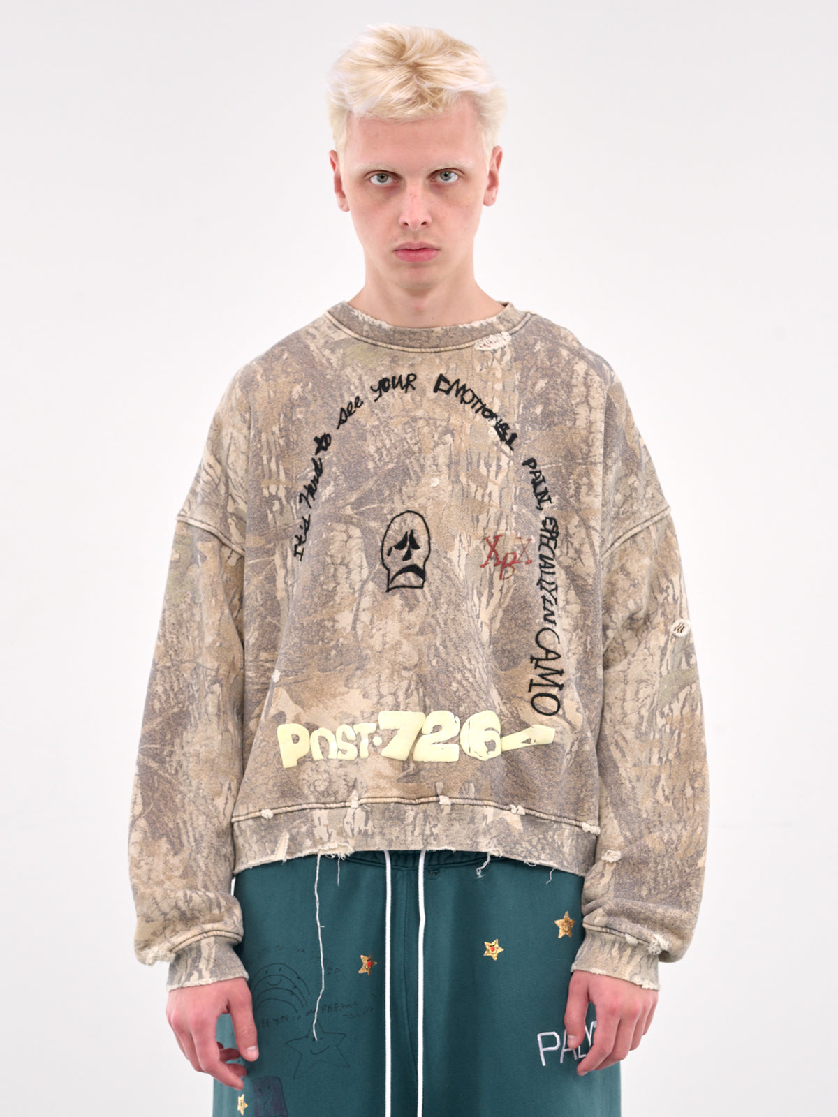 Emotional Pain Camo Crewneck (4U003Q1008CAM-CAMO)