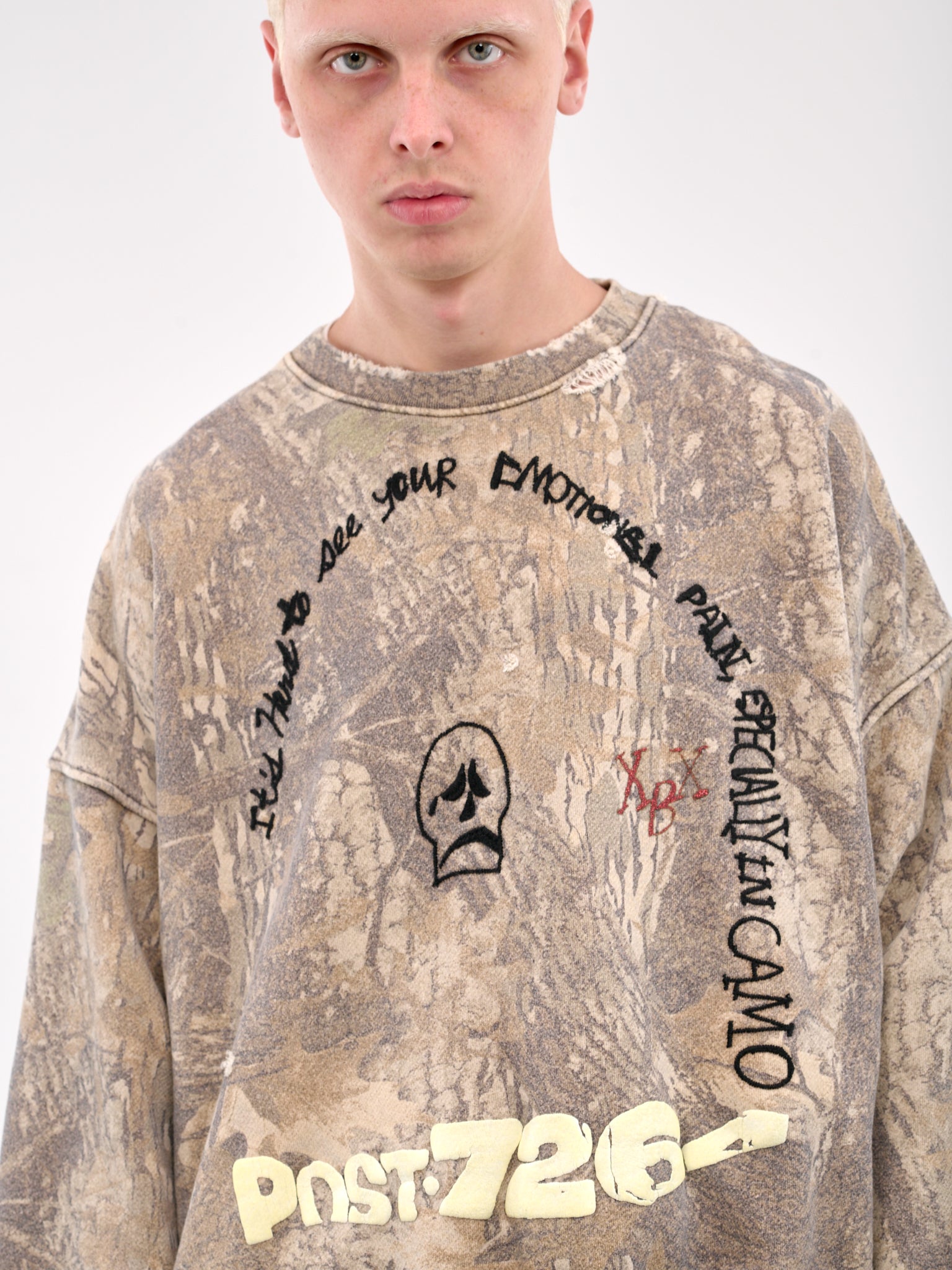 Emotional Pain Camo Crewneck (4U003Q1008CAM-CAMO)