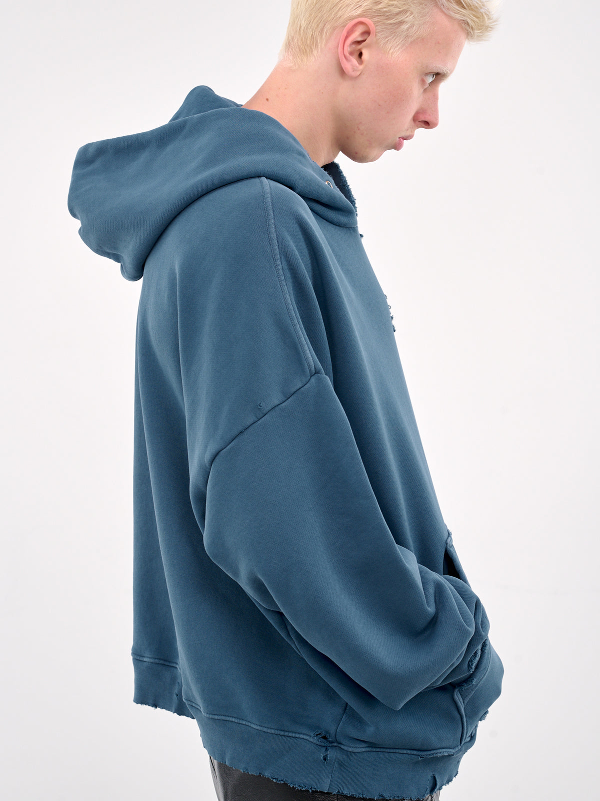 Distressed Logo Hoodie (4U011Q1008NVY-NAVY)