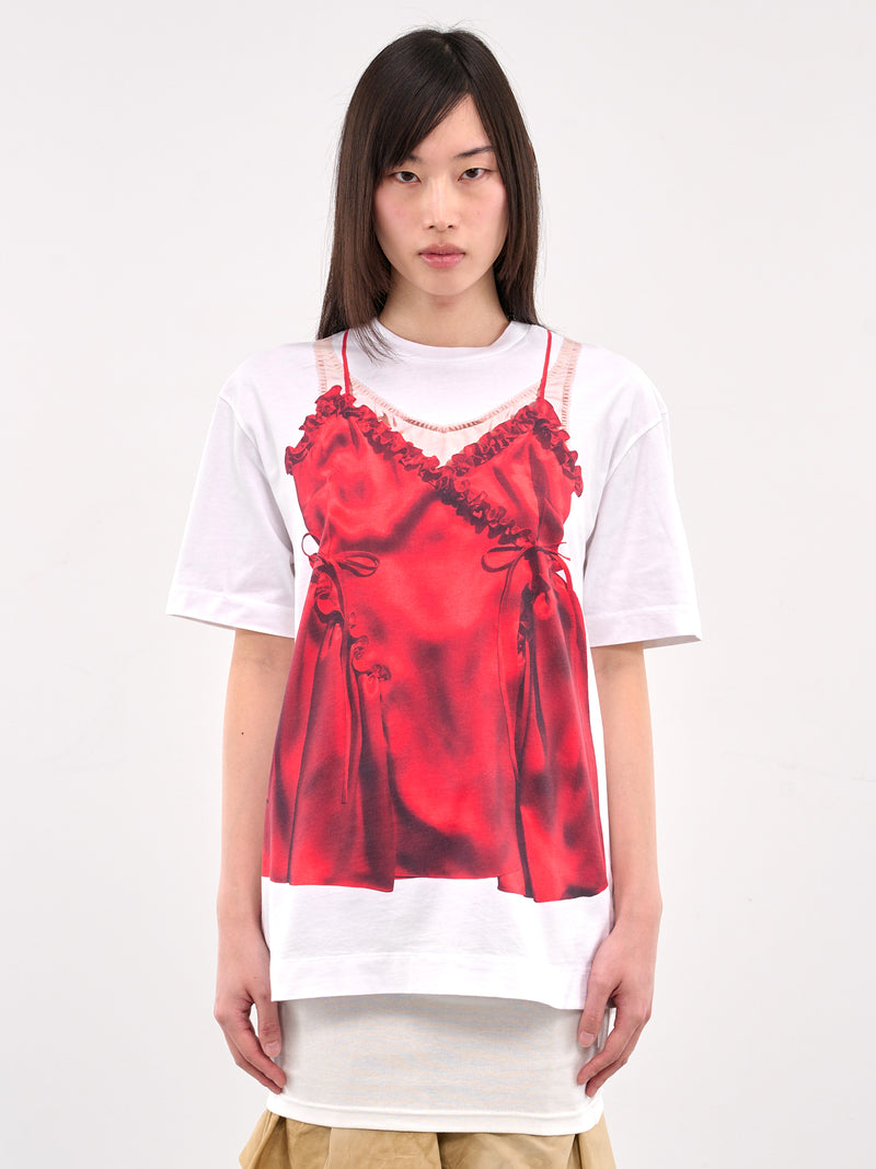 Trompe L'oeil Graphic Tee (5195P38-0569-WHITE)