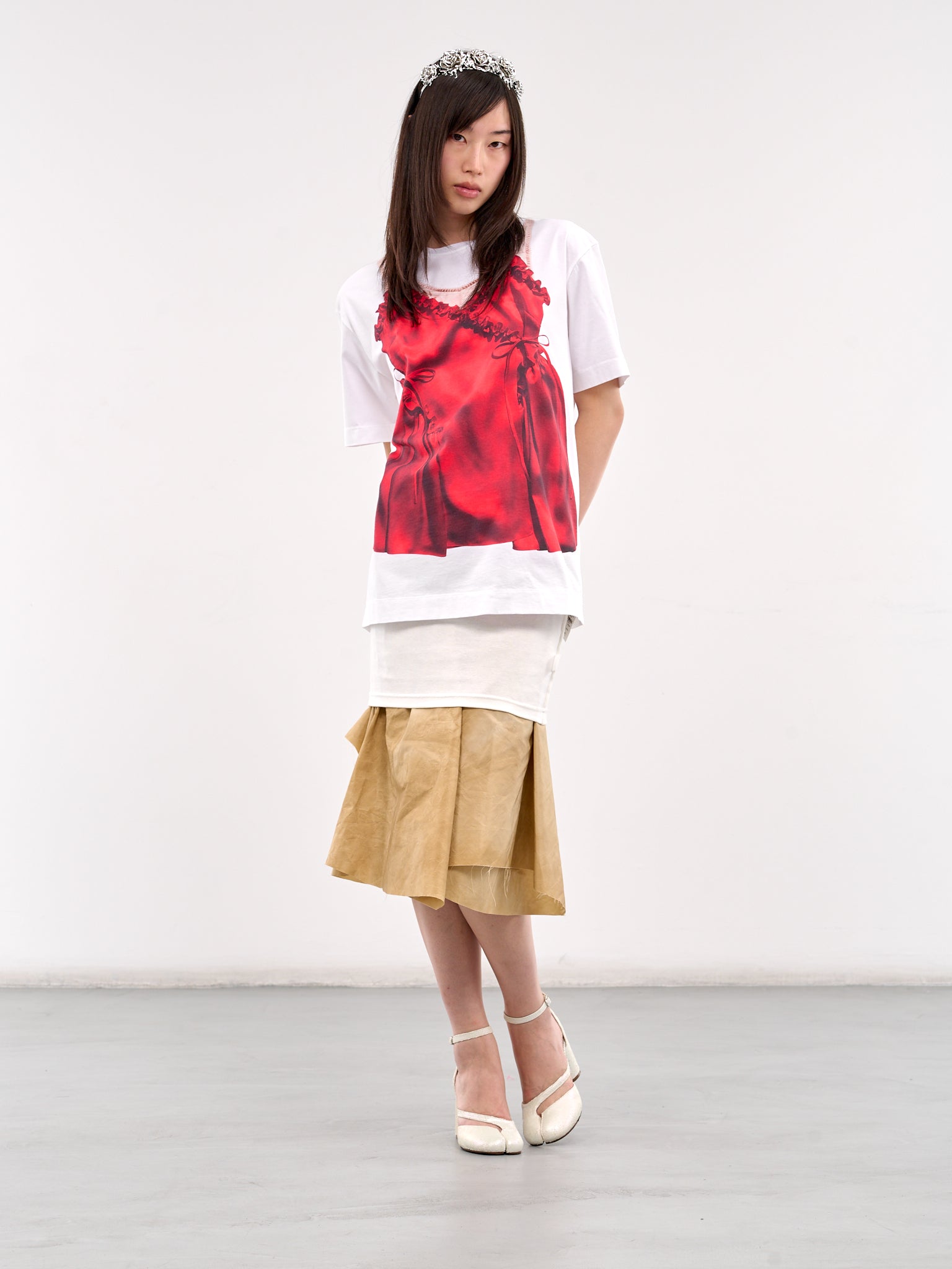 Trompe L'oeil Graphic Tee (5195P38-0569-WHITE)