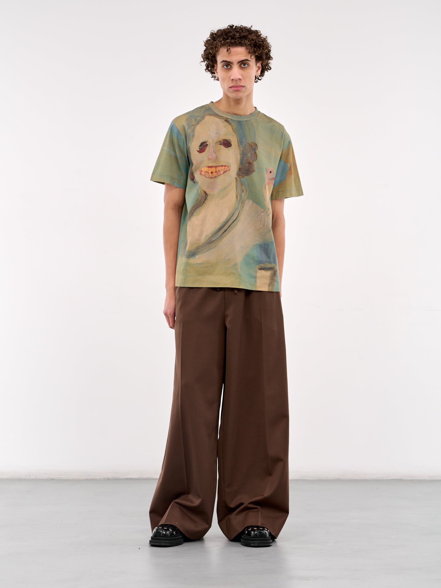 Wide Leg Drawstring Trousers (4143D-1217-CHOCOLATE)