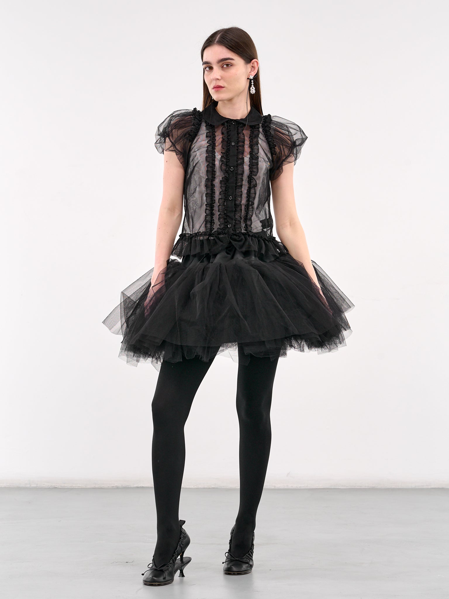 Elasticated Ballet Tutu Skirt (3139-0035-NET-BLACK)