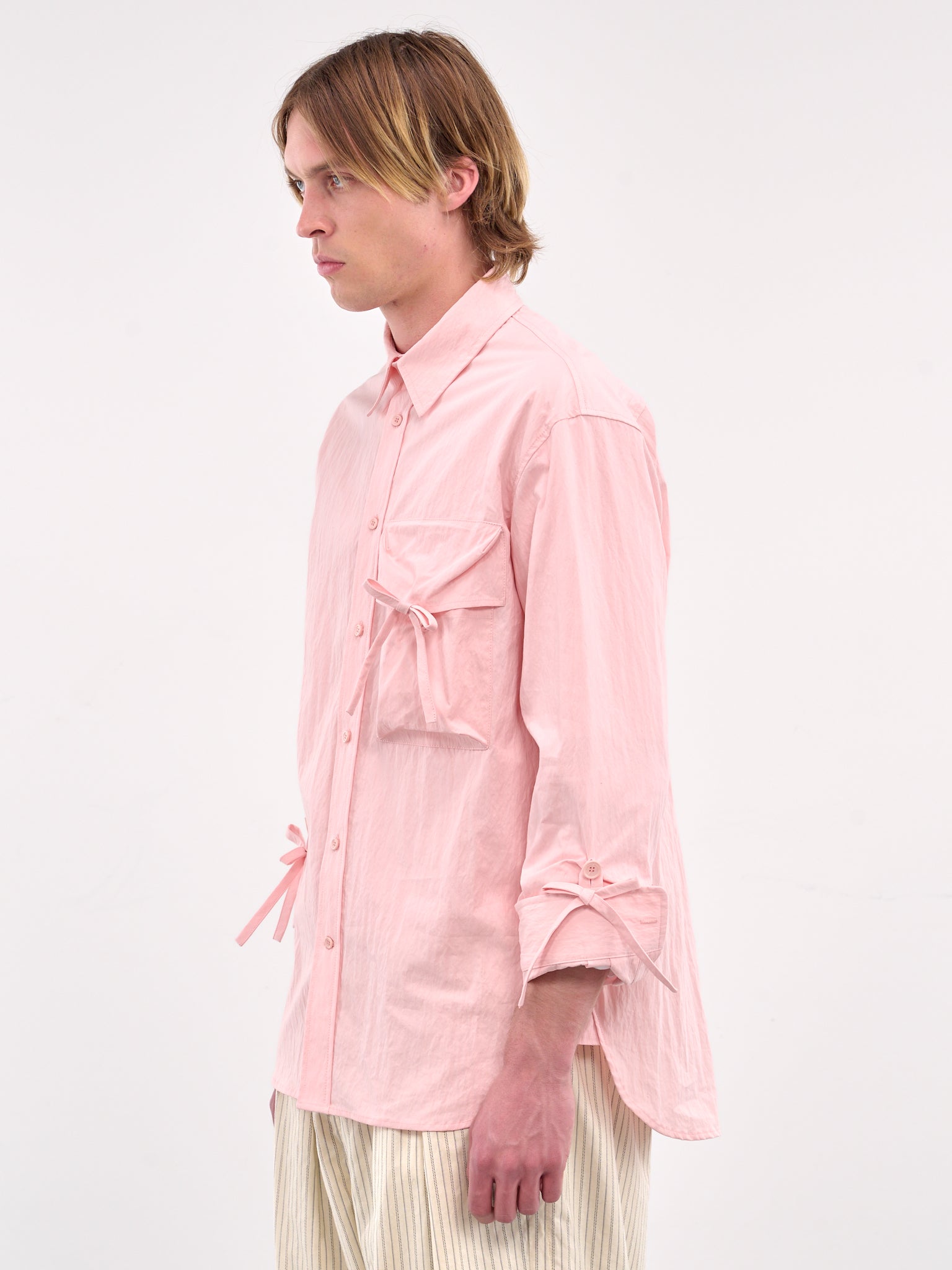 Bow Detail Cargo Shirt (5319-1219-ROSE)