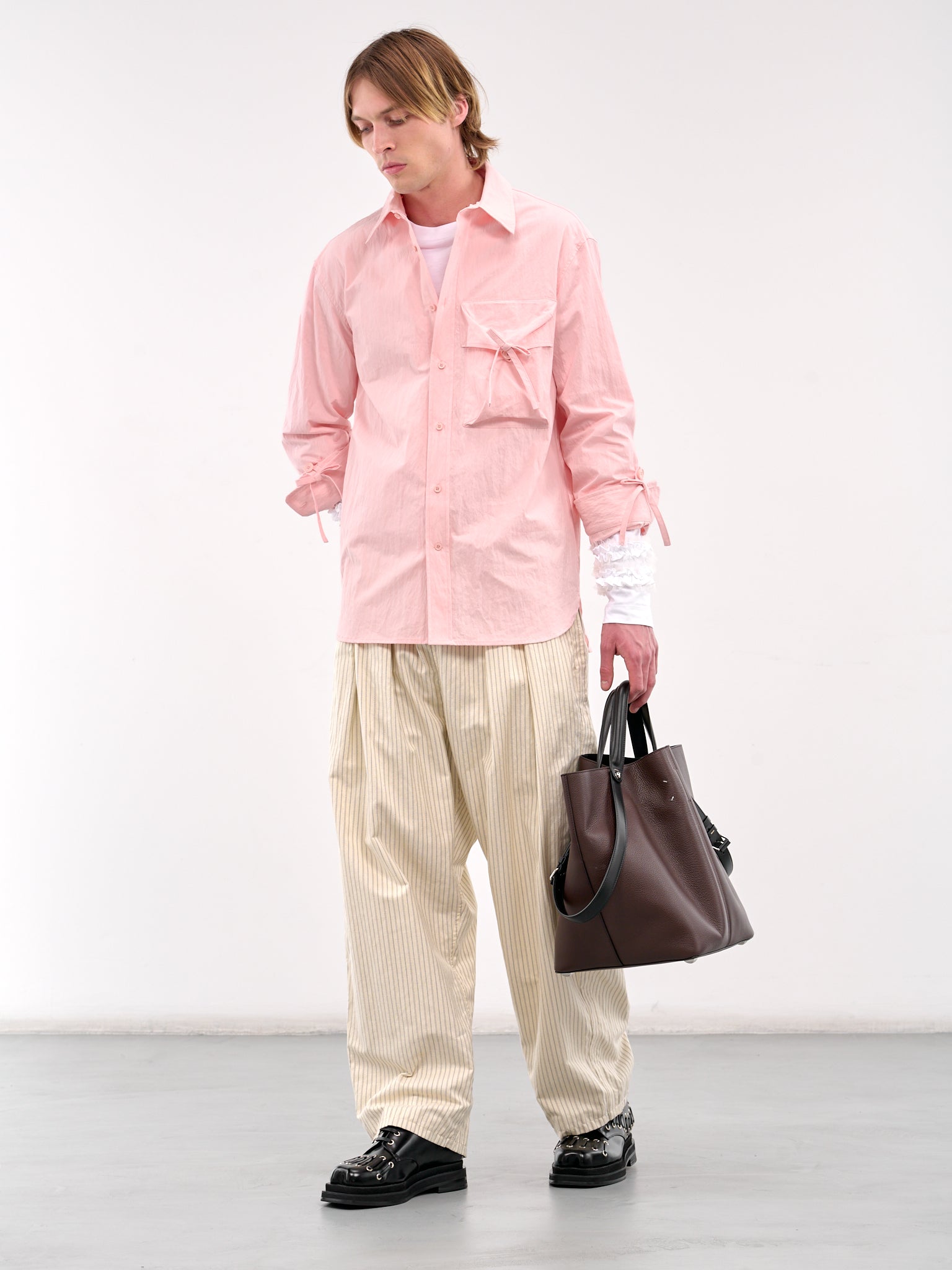 Bow Detail Cargo Shirt (5319-1219-ROSE)