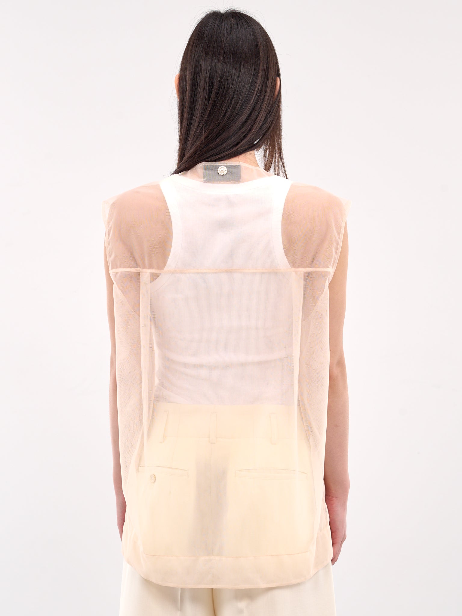 Sheer Utility Cargo Vest (5347D-0069-NUDE)