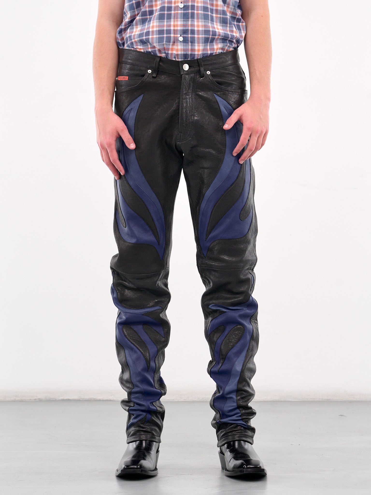 Appliqué Trousers (547LF06013-BLACKBLUE)