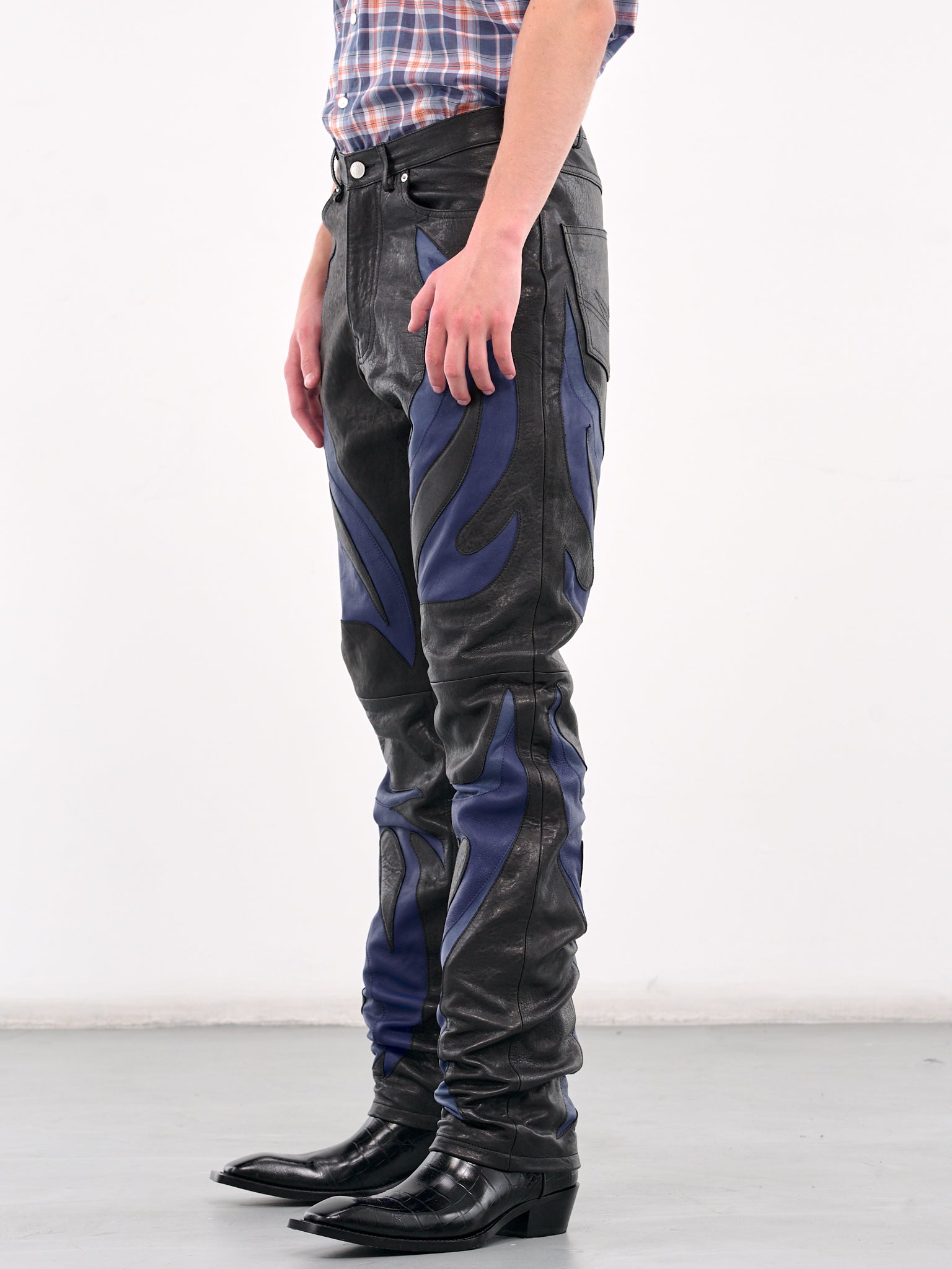 Appliqué Trousers (547LF06013-BLACKBLUE)