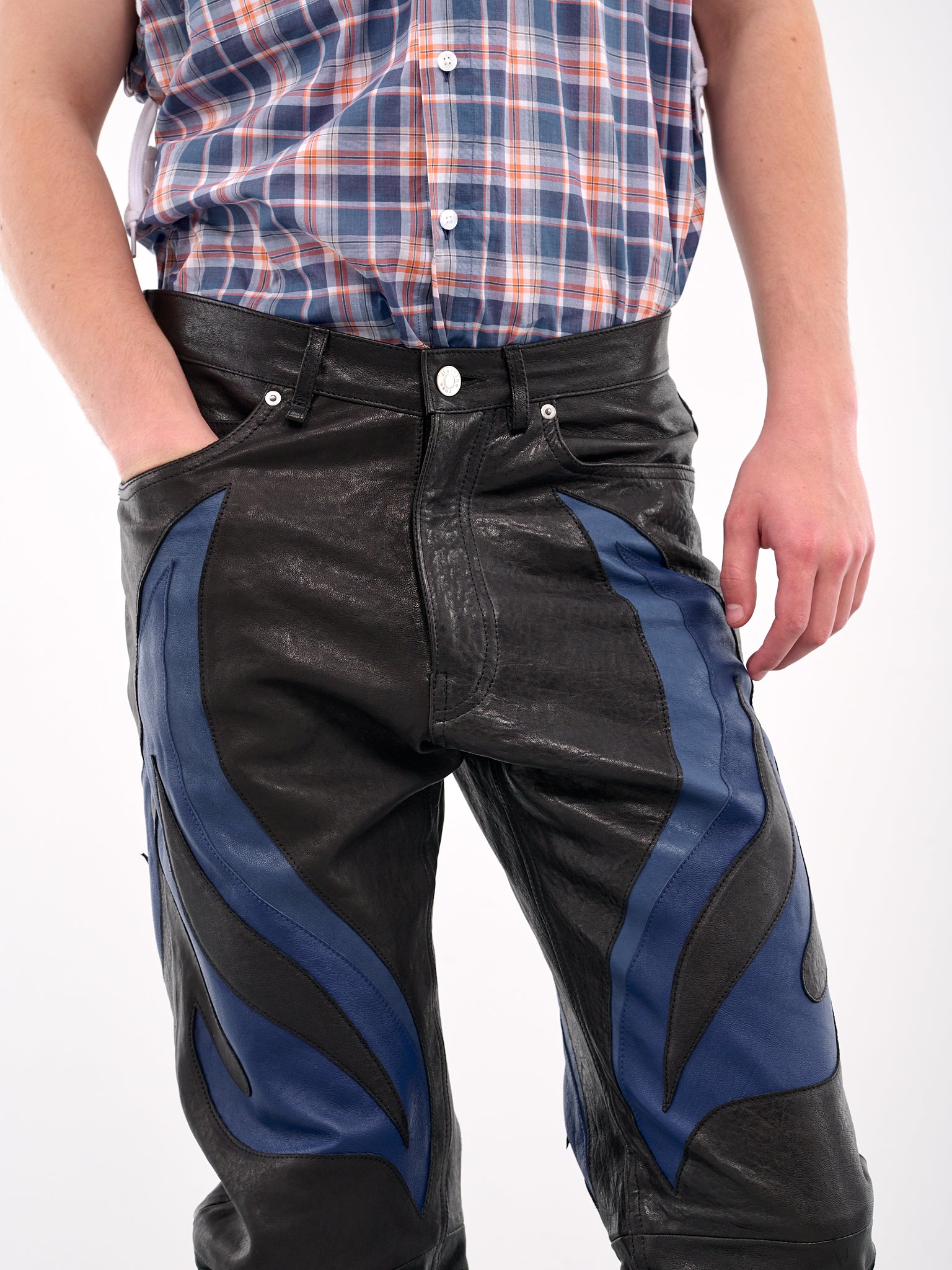 Appliqué Trousers (547LF06013-BLACKBLUE)