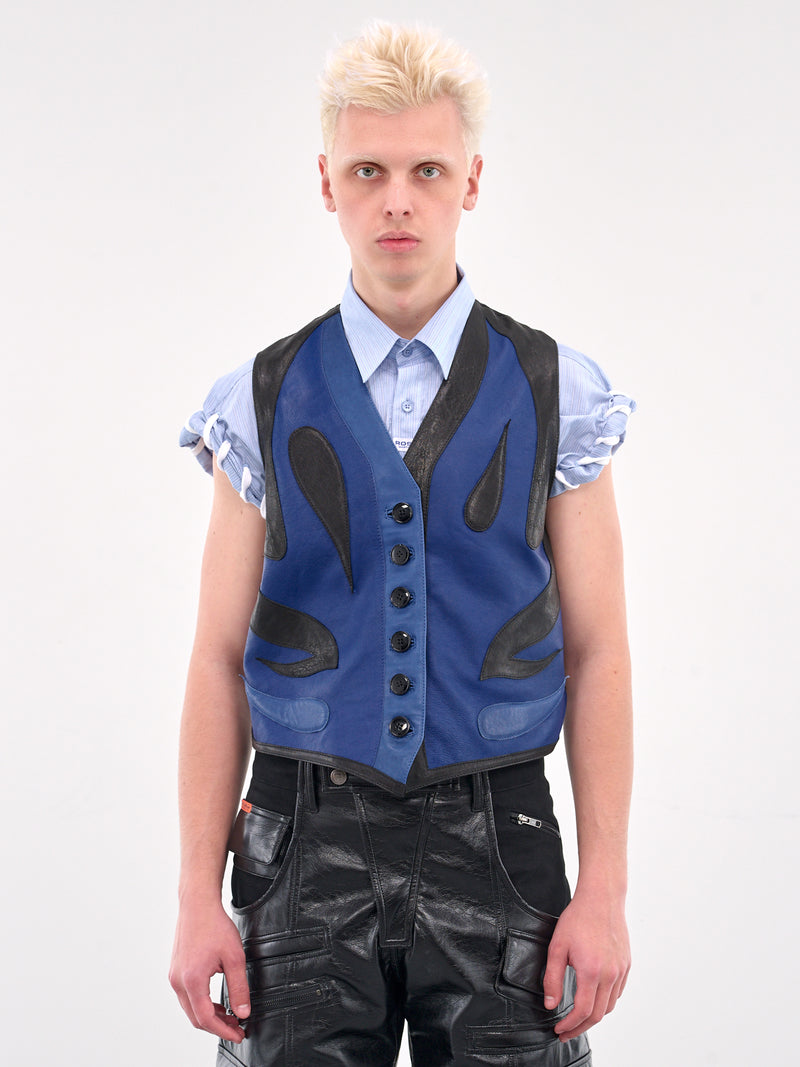 Appliqué Waistcoat (550LF06013-BLACKBLUE)