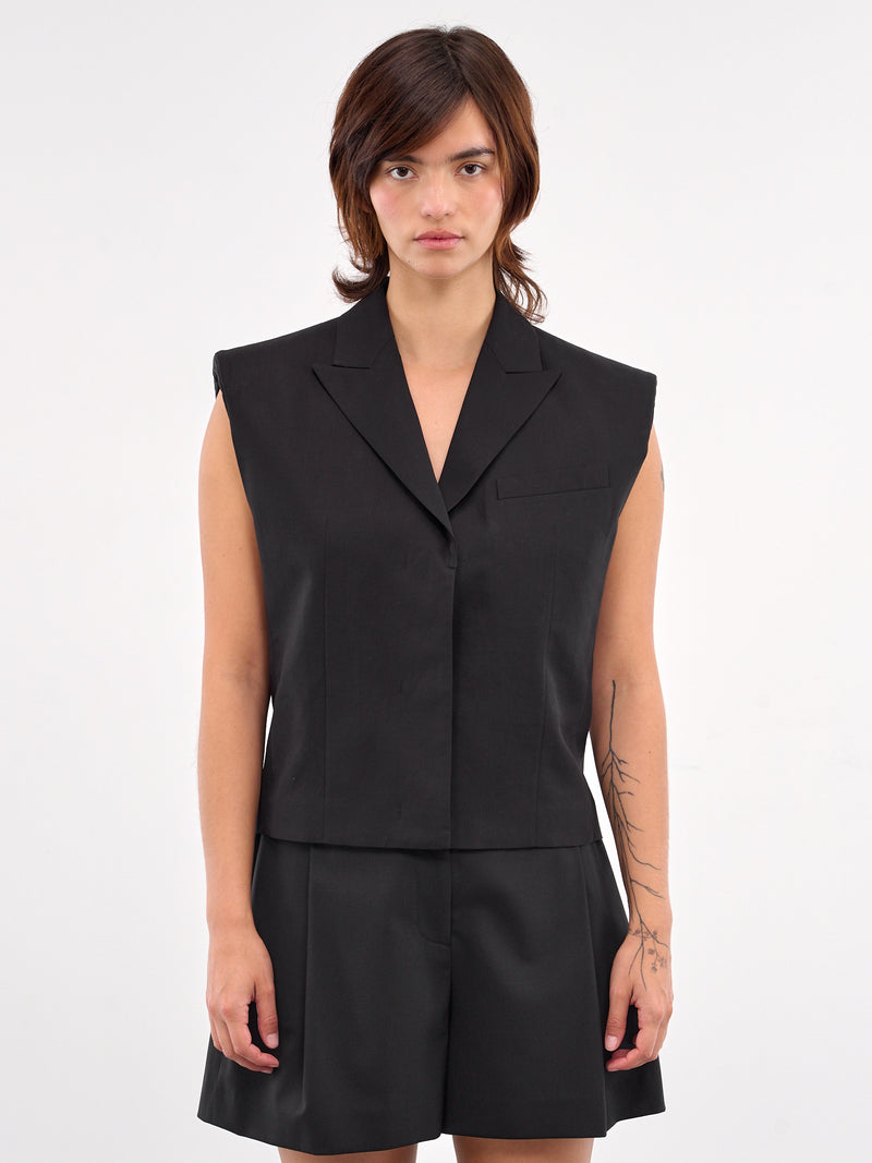 Sleeveless Blazer (5511W505-BLACK)