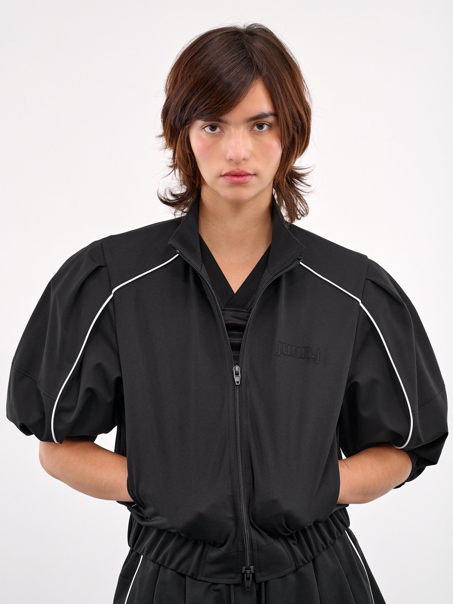 Zip-Up Puff Blouson (5539W515-BLACK)