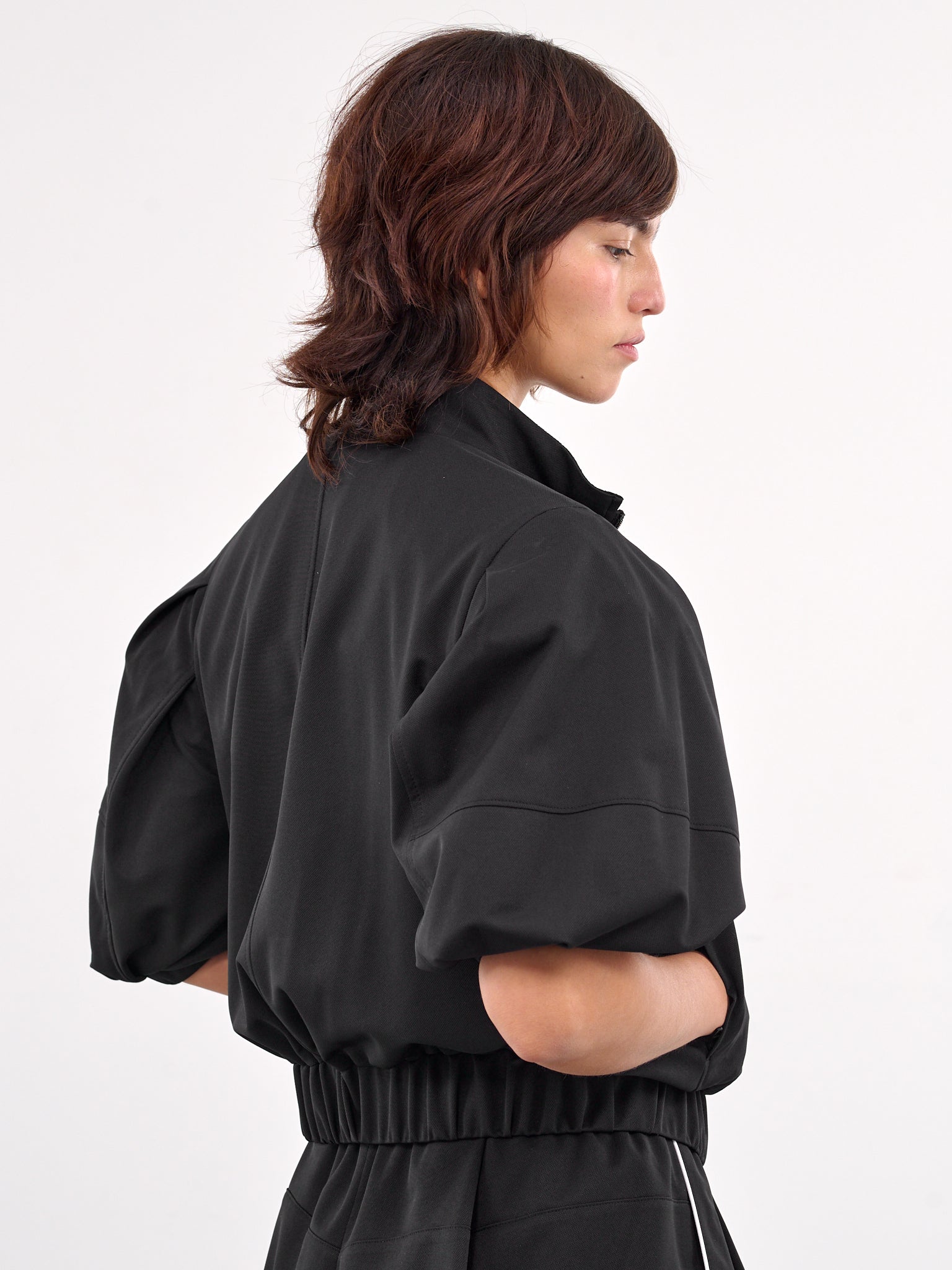 Zip-Up Puff Blouson (5539W515-BLACK)