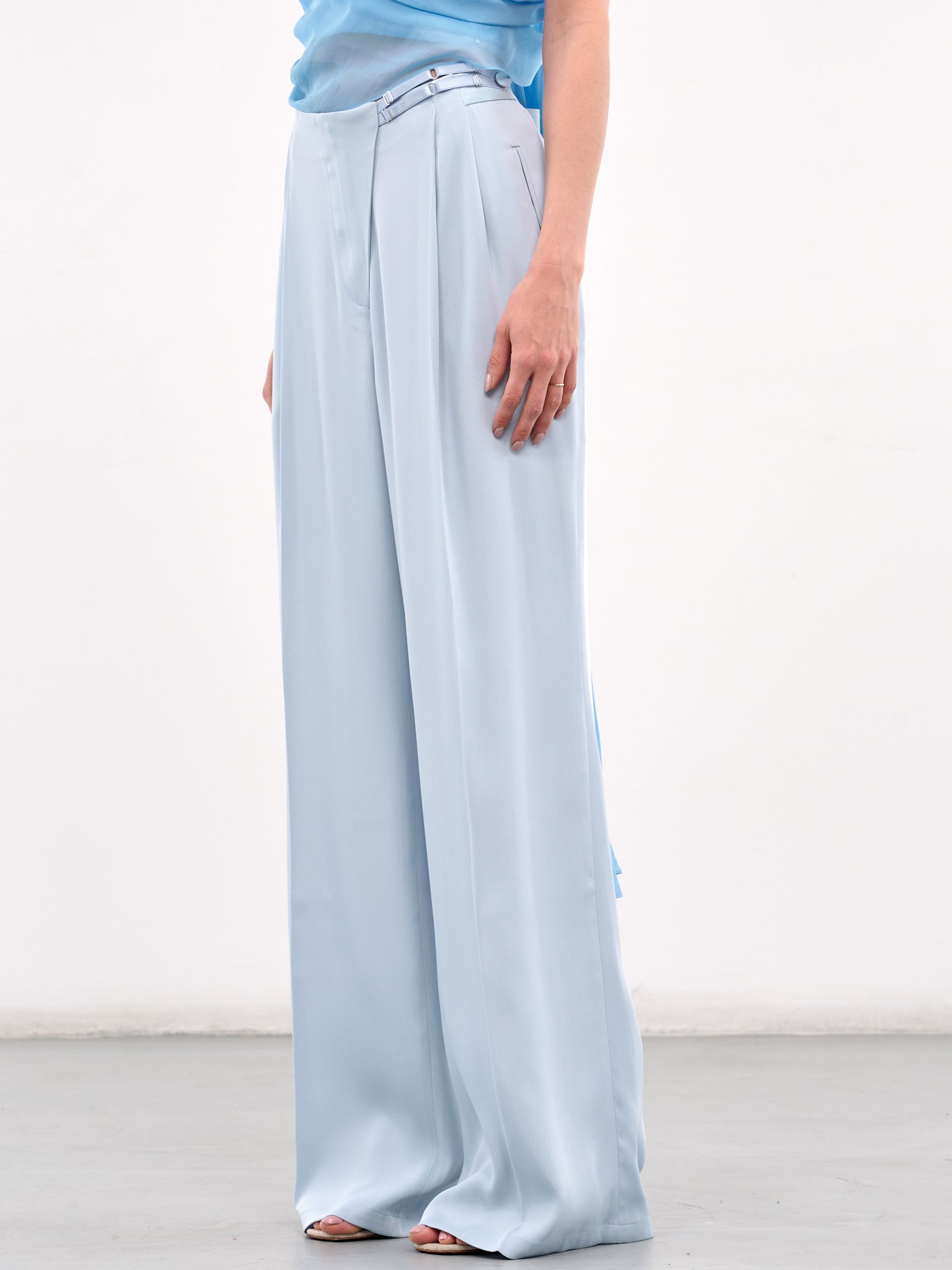 Pleated Trousers (56-LIGHT-BLUE)