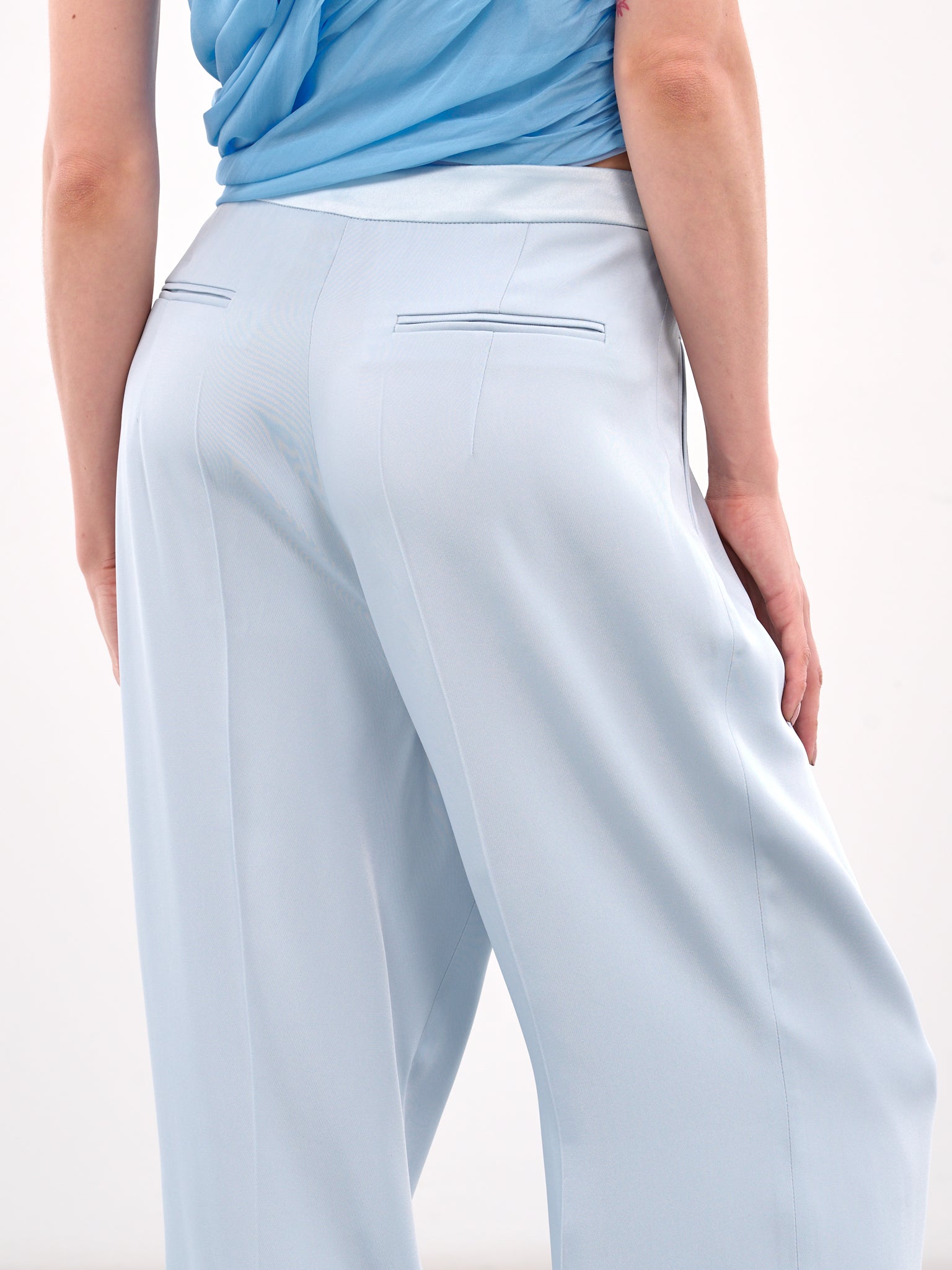 Pleated Trousers (56-LIGHT-BLUE)