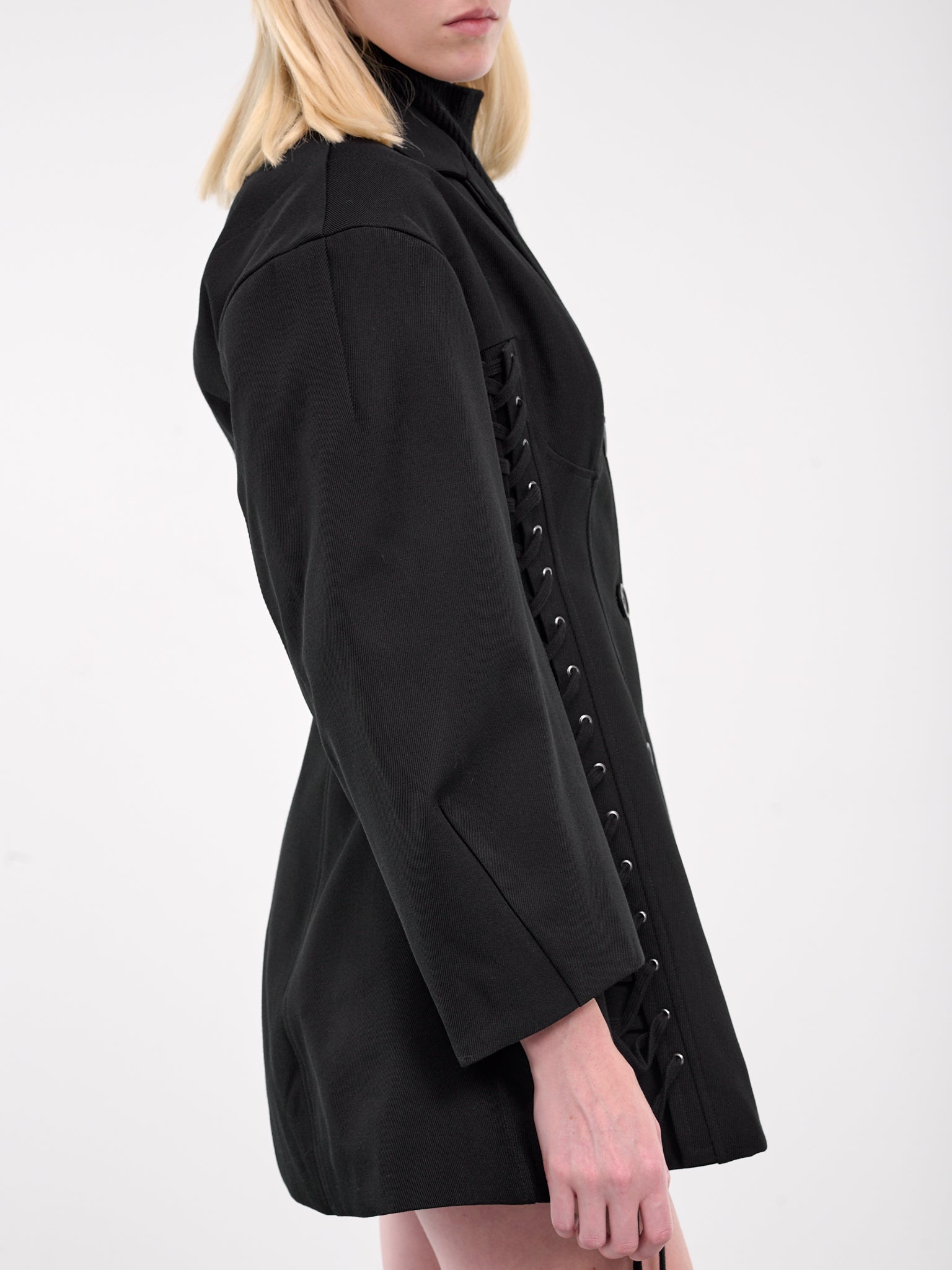 Puff Sculpted Corset Jacket (6109-0297-BLACK)