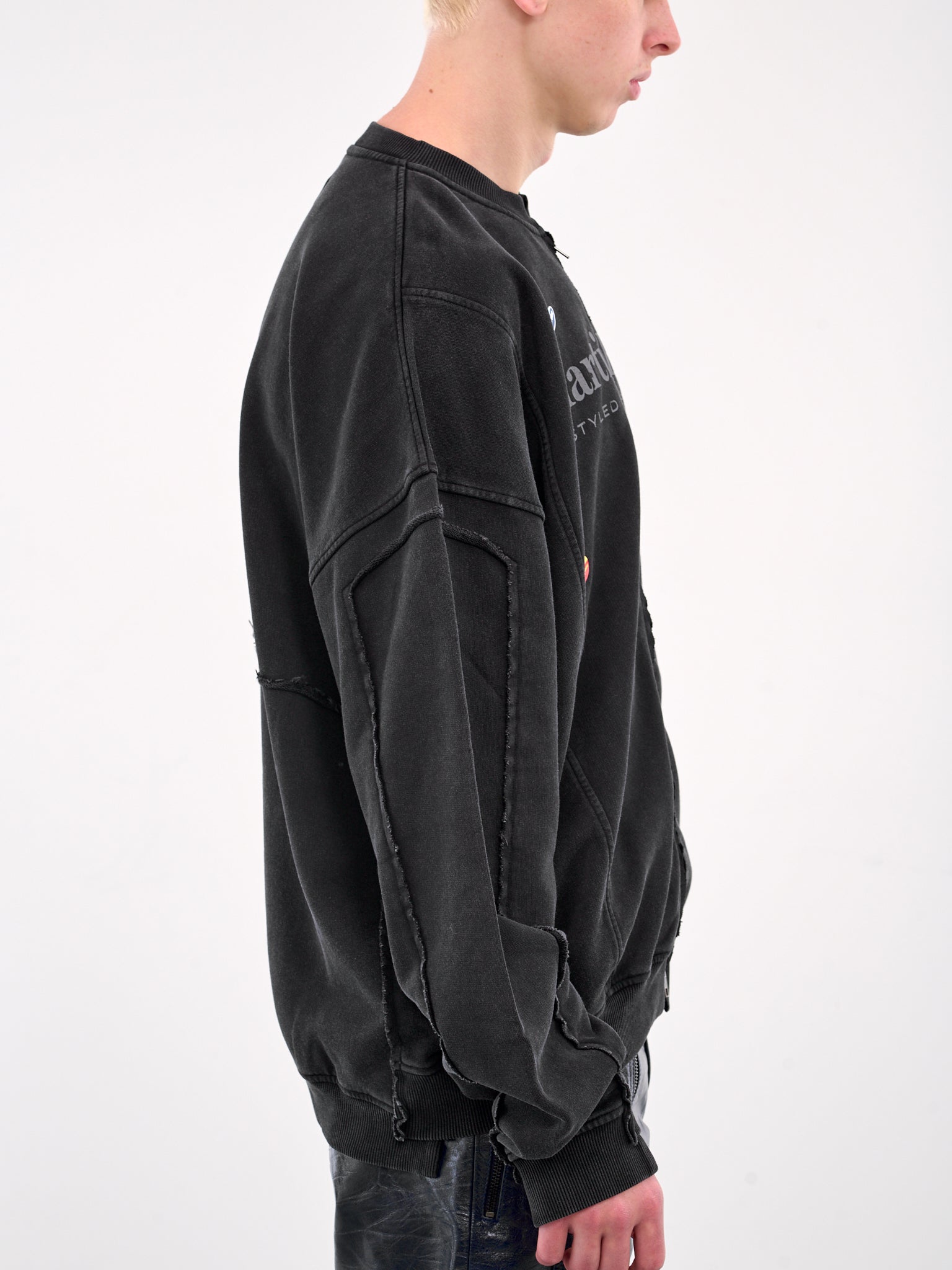 Zip Up Crewneck (642JS02002L-BLACK)