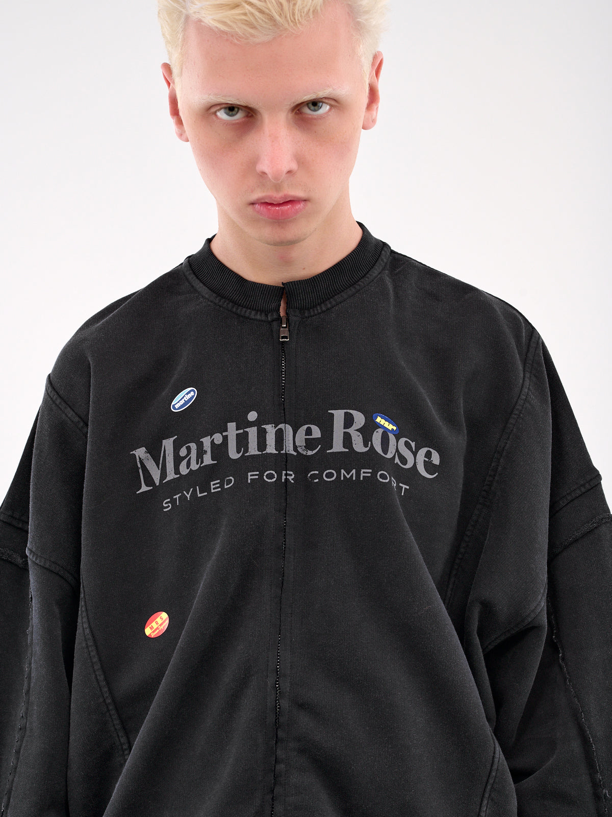 Zip Up Crewneck (642JS02002L-BLACK)