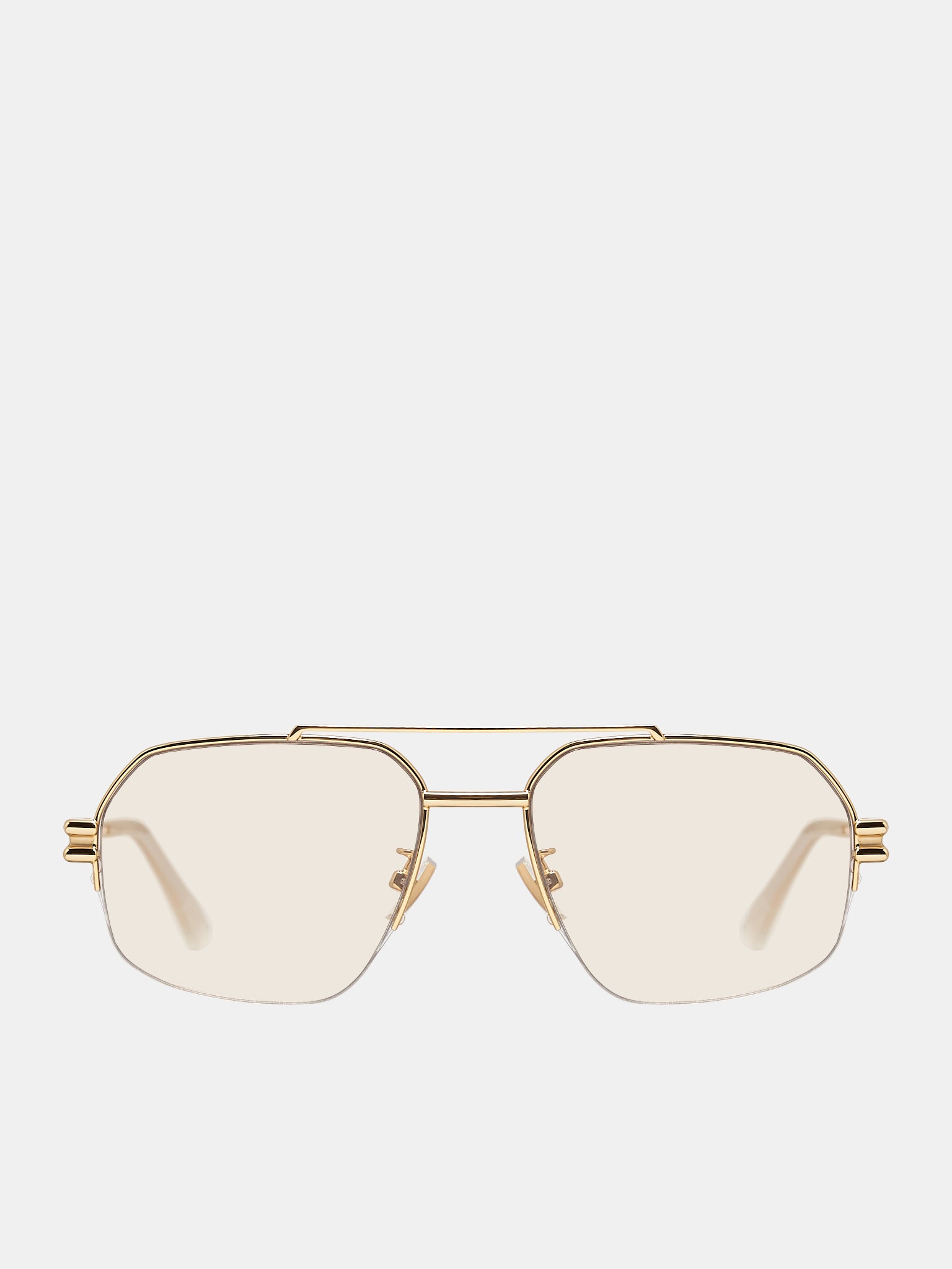 Classic Aviator Sunglasses in Gold - Bottega Veneta