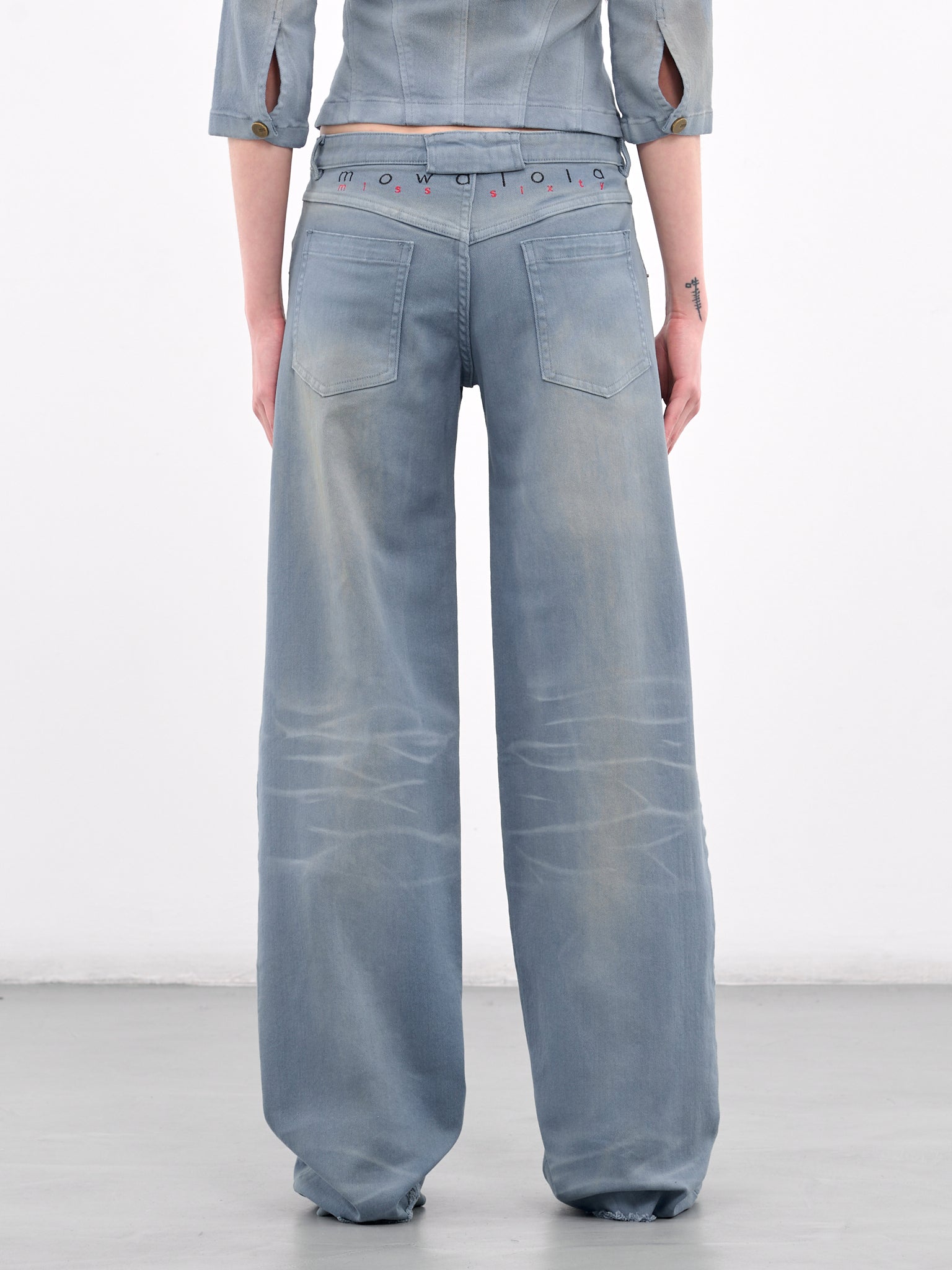 Mowalola Baggy Jeans (6L4JJ5850000BLUE-WITH-HORSE)