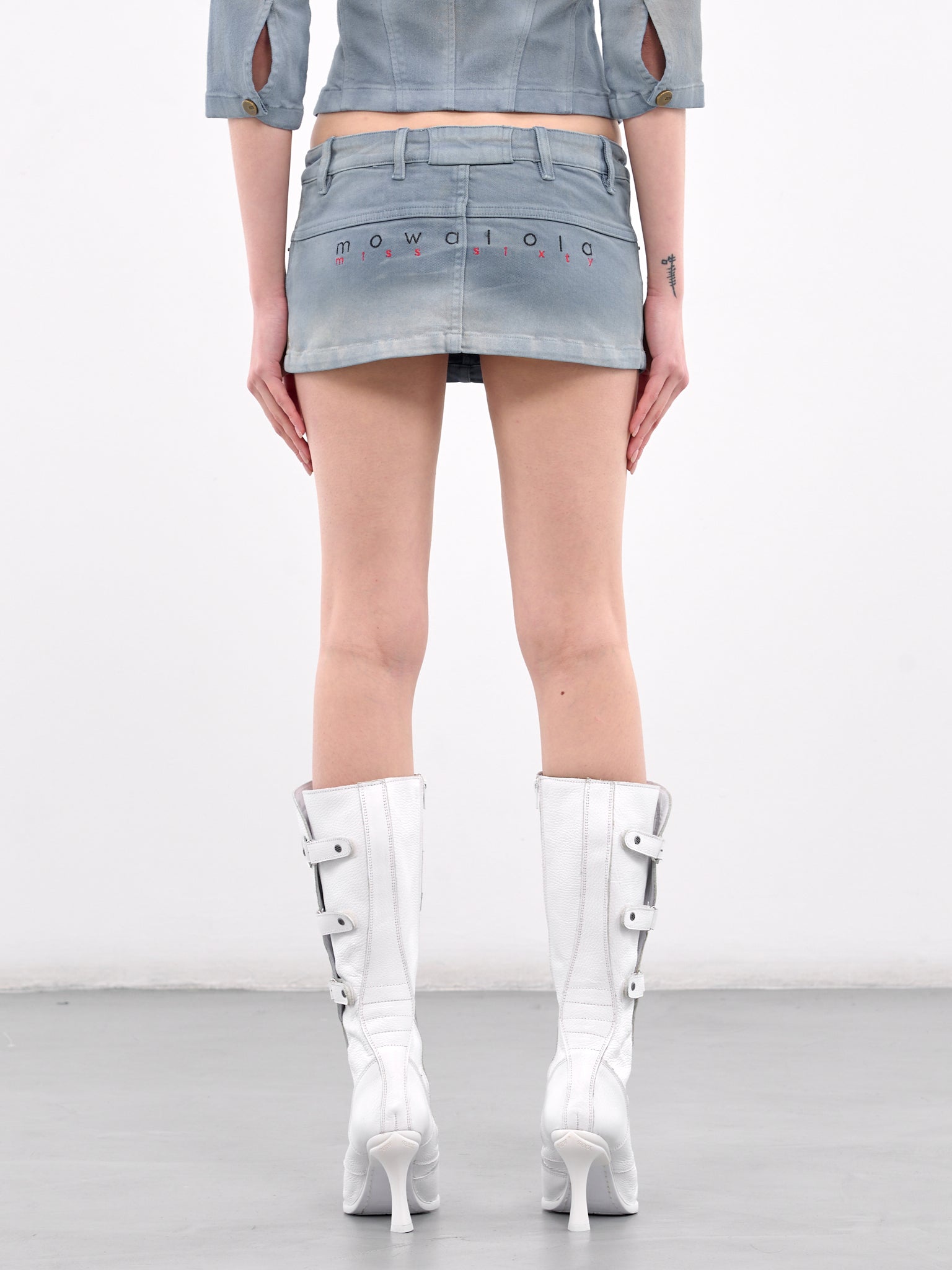 Mowalola Ultra Mini Denim Skirt (6L4KJ5840000-BLUE)