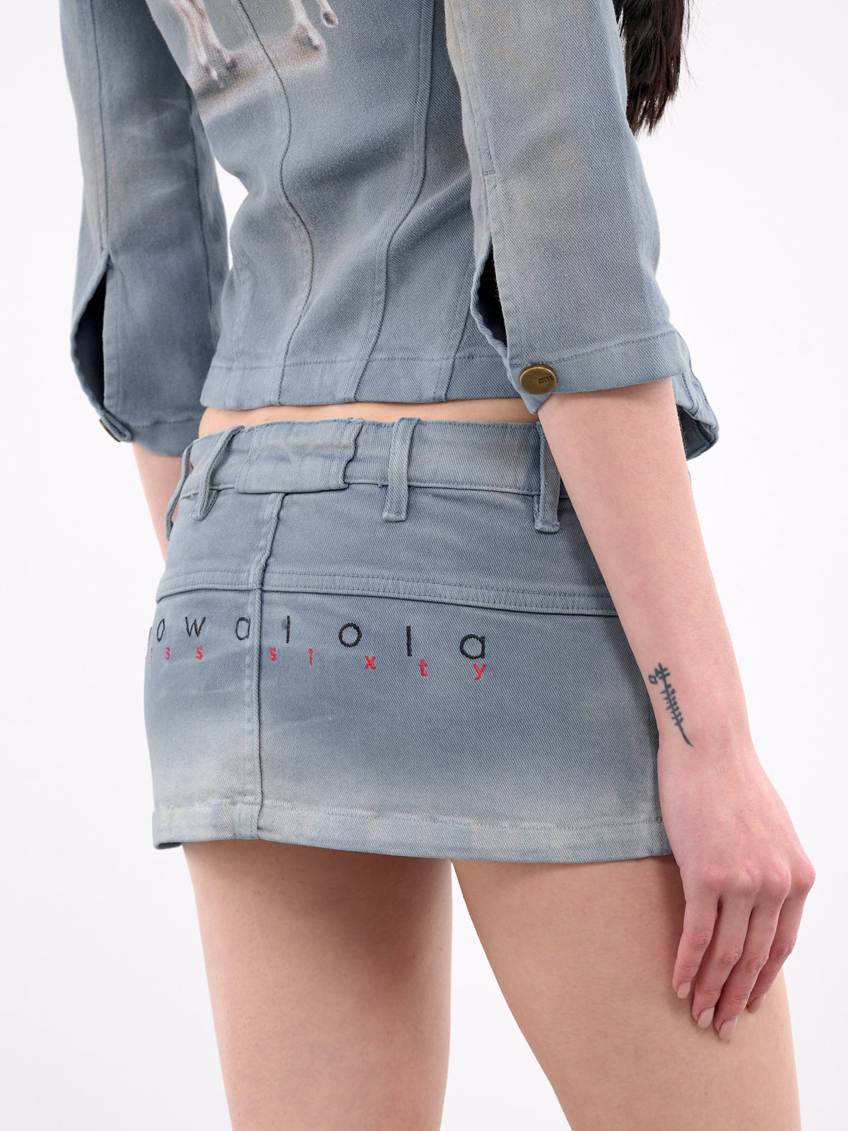 Mowalola Ultra Mini Denim Skirt (6L4KJ5840000-BLUE)